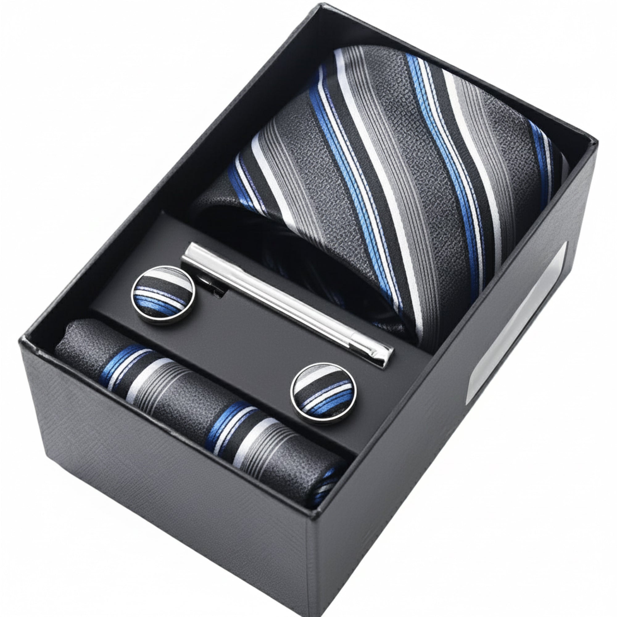 Urban Steel Blue Striped Executive Set