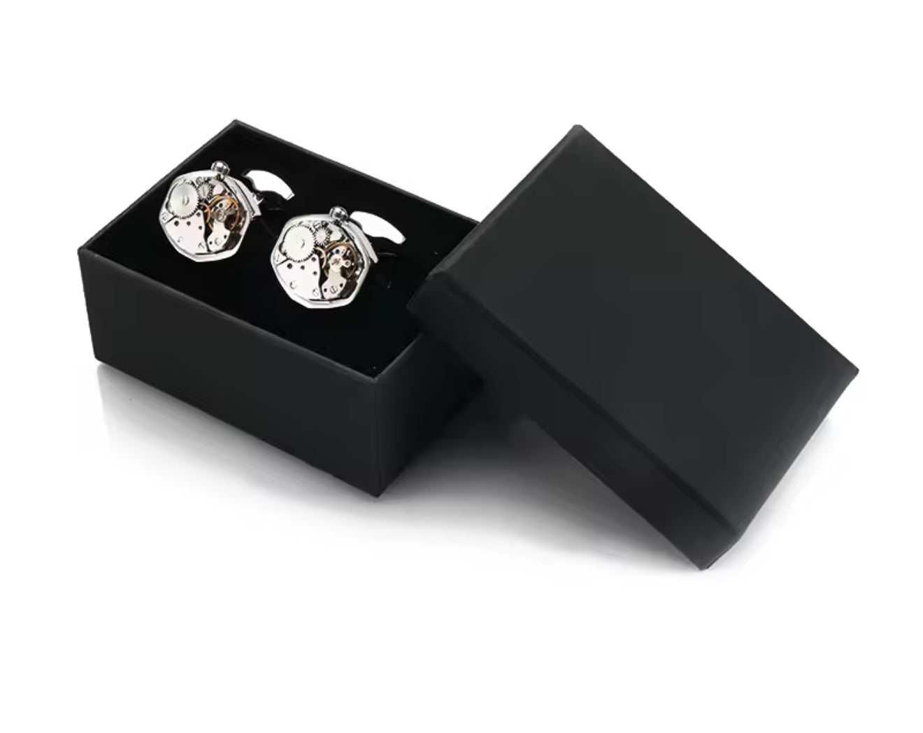 Mechanical Elegance Silver Gear Cufflinks