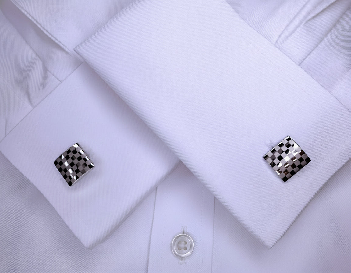 Chessboard Cufflinks – The Strategist’s Choice