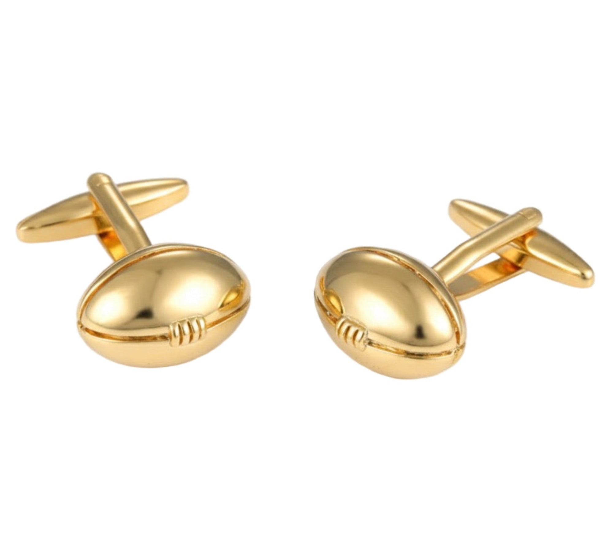 Golden Touchdown – Football Cufflinks