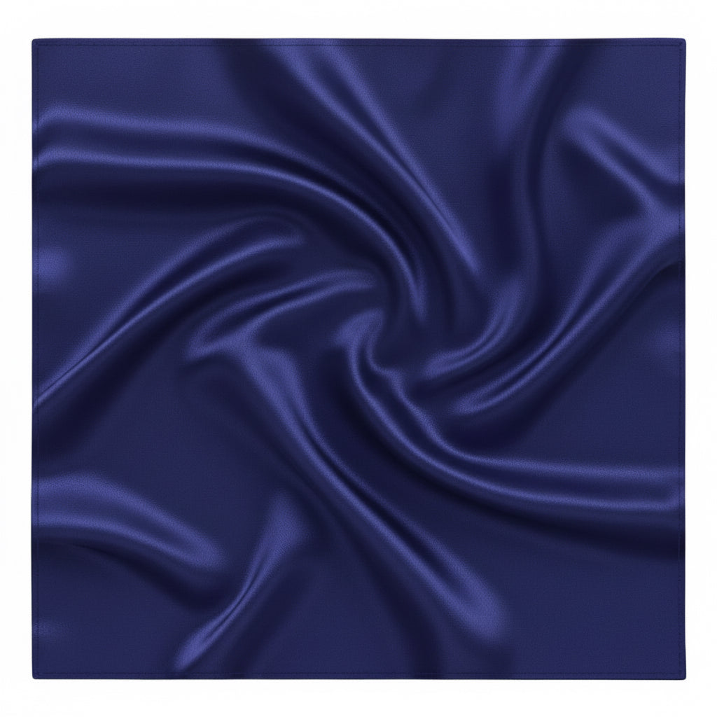 Navy Silk Pocket Square