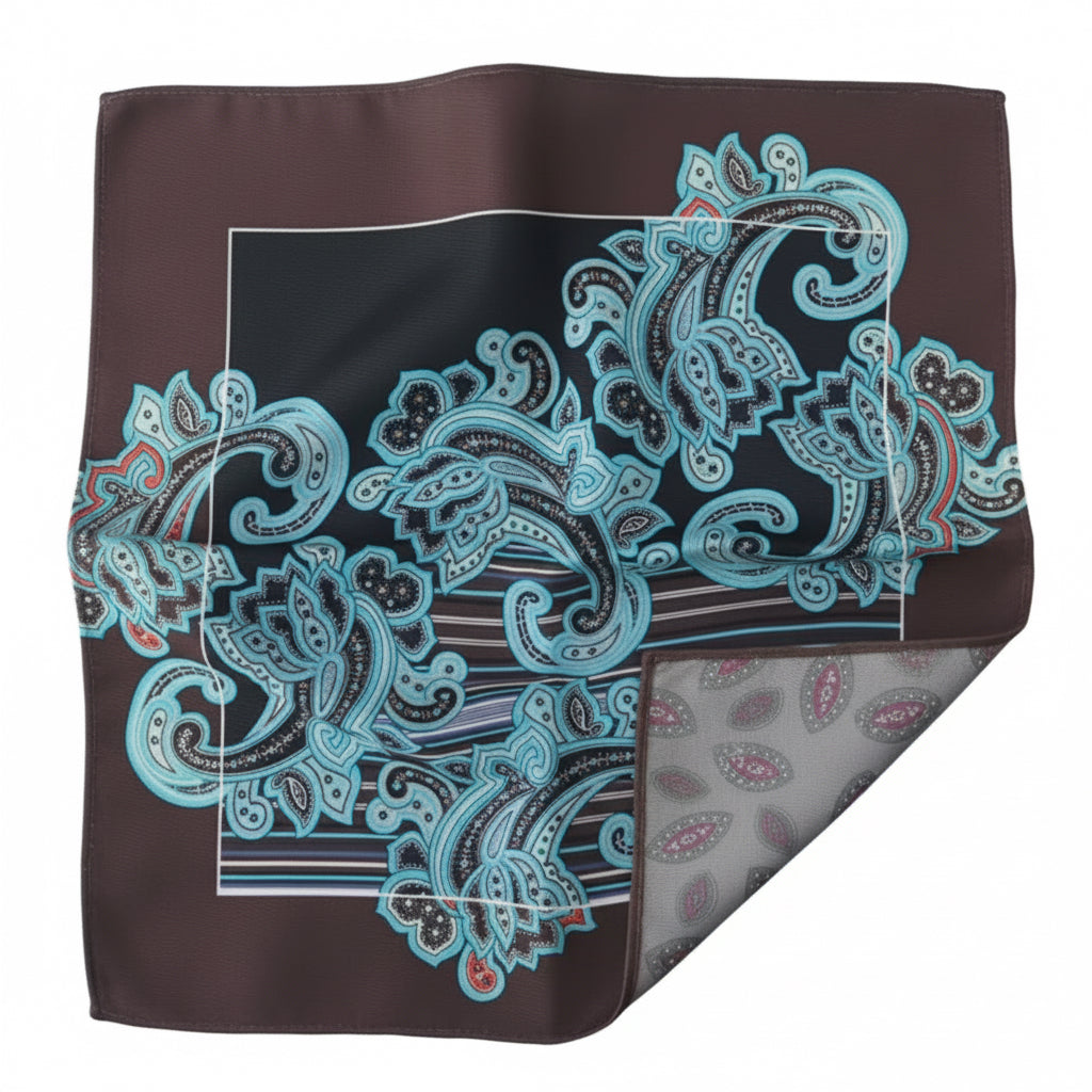 Midnight Paisley Harmony – Pocket Square