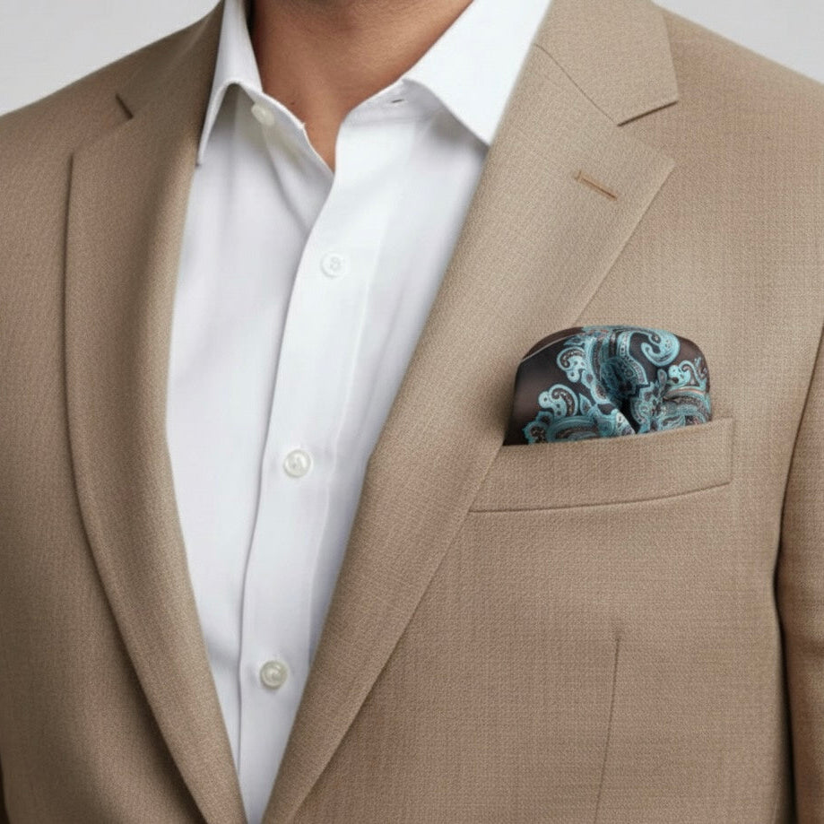 Midnight Paisley Harmony – Pocket Square