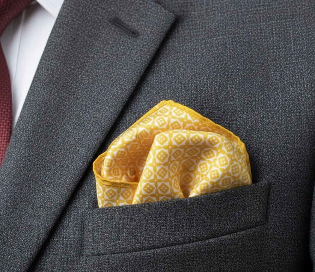 Golden Ratio Silk Pocket Square - Where Geometry Meets Warmth