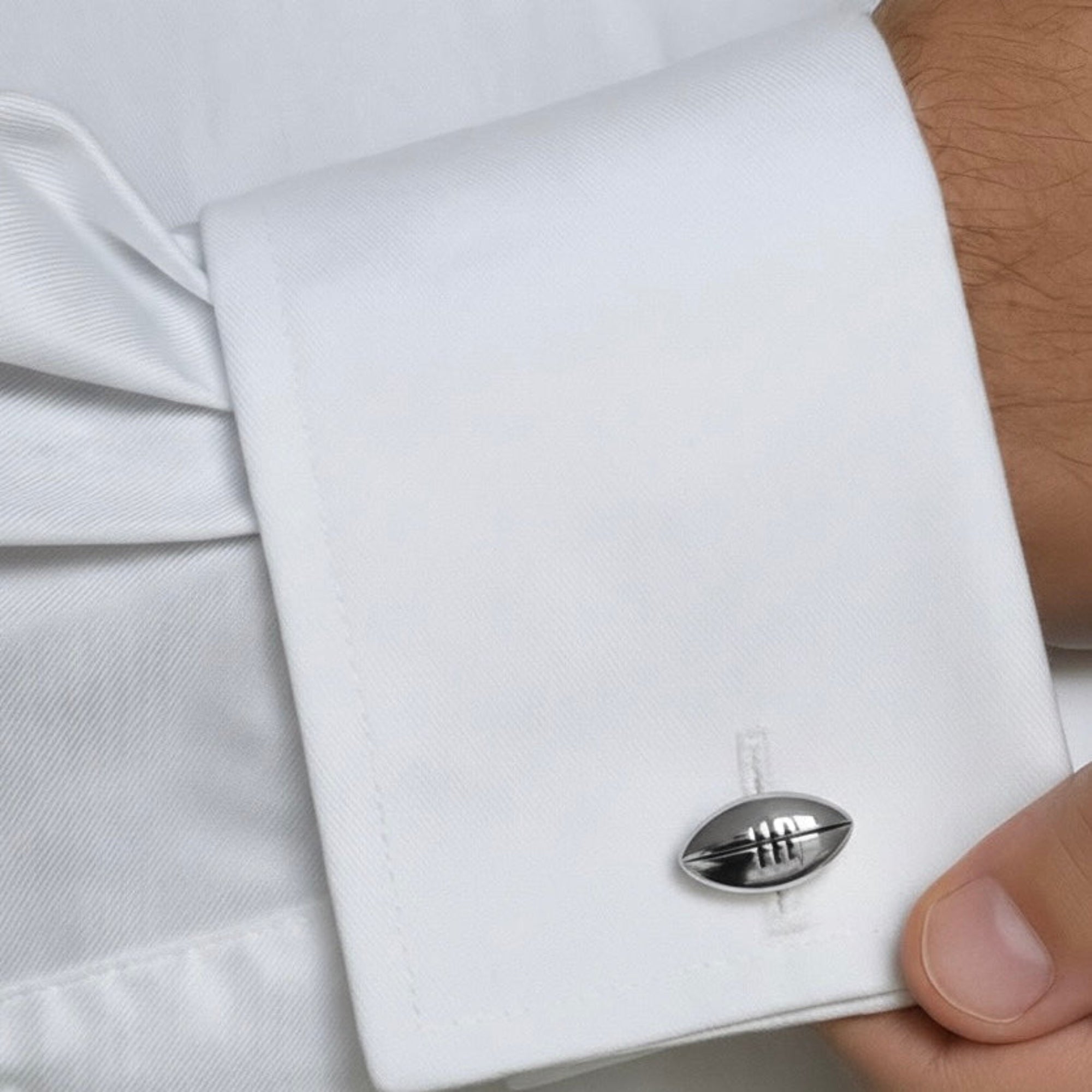 Silver Gridiron Cufflinks