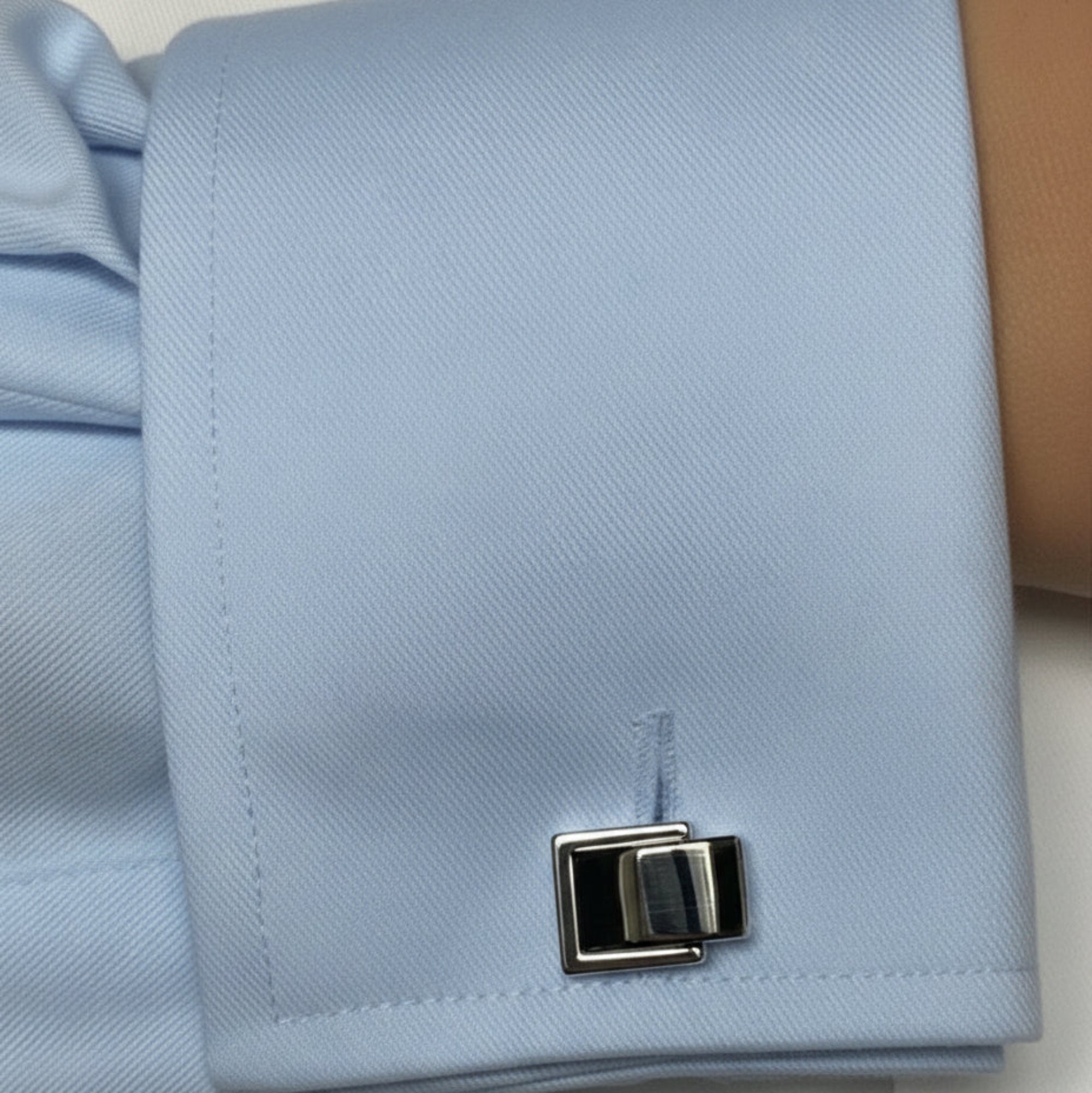 Black & Silver Stone Cufflinks — Where Precision Meets Poise