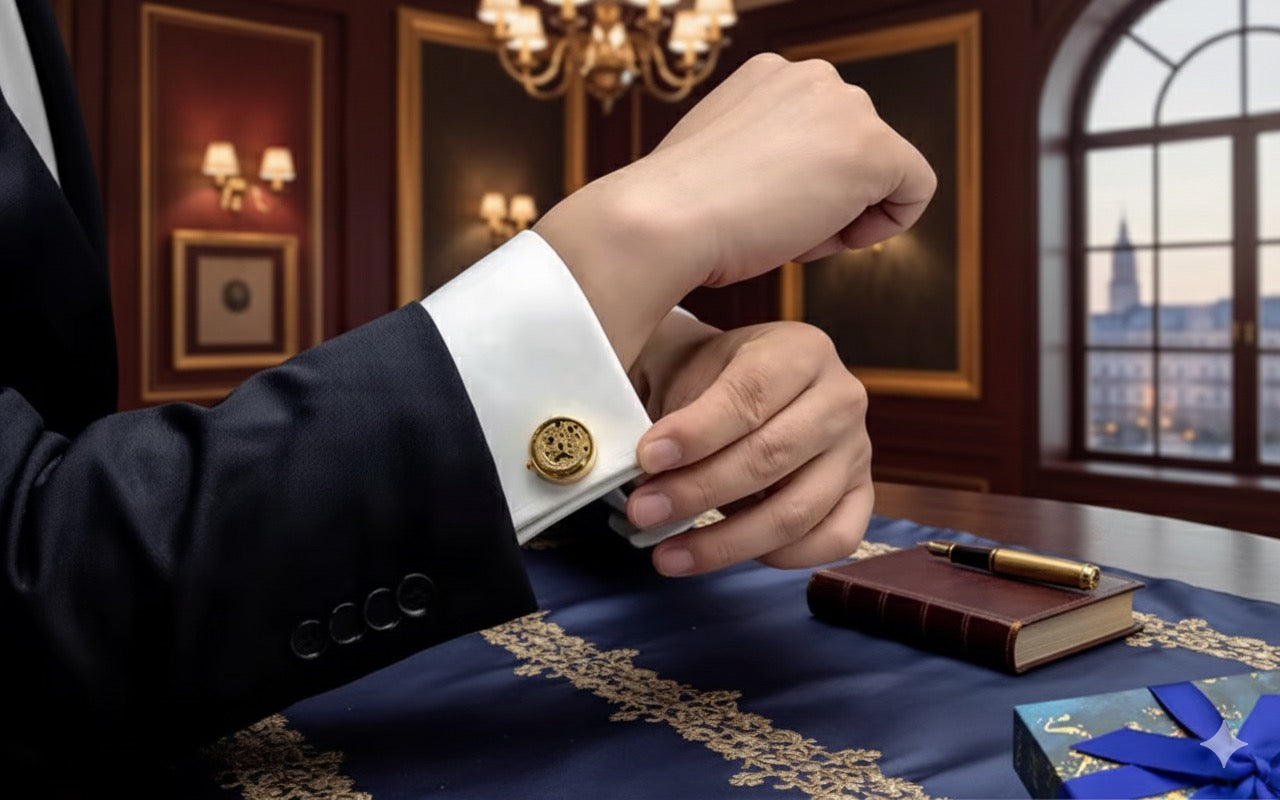 Signature Mechanical Movement Cuffclinks - Gold