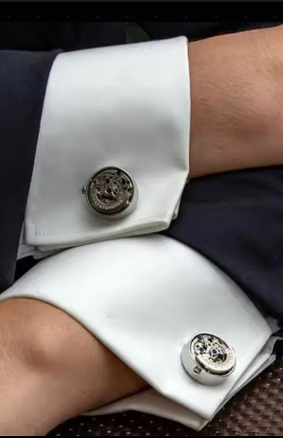 Signature Mechanical Movement Cufflinks - Silver