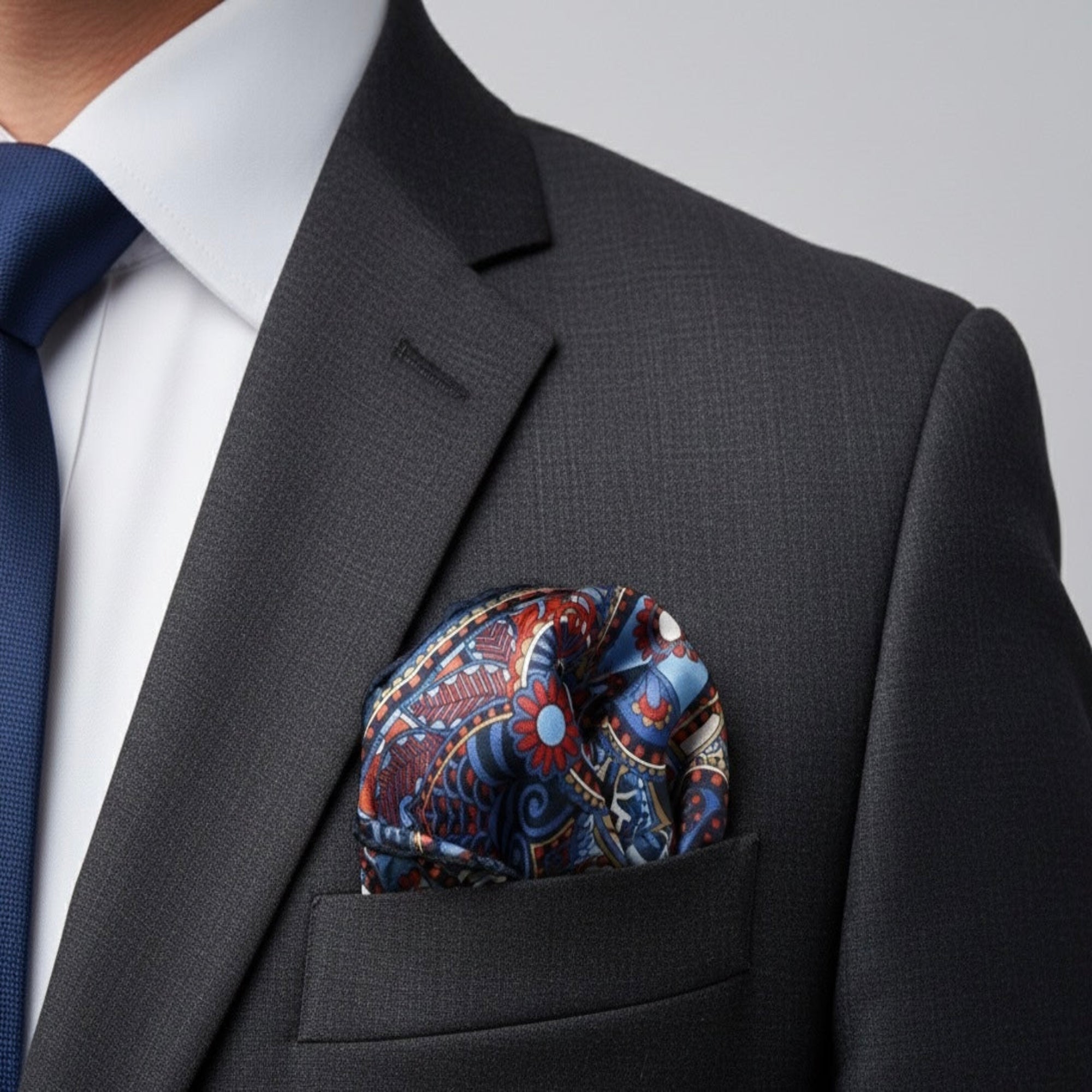 “Royal Mosaic Finale Pocket Square”