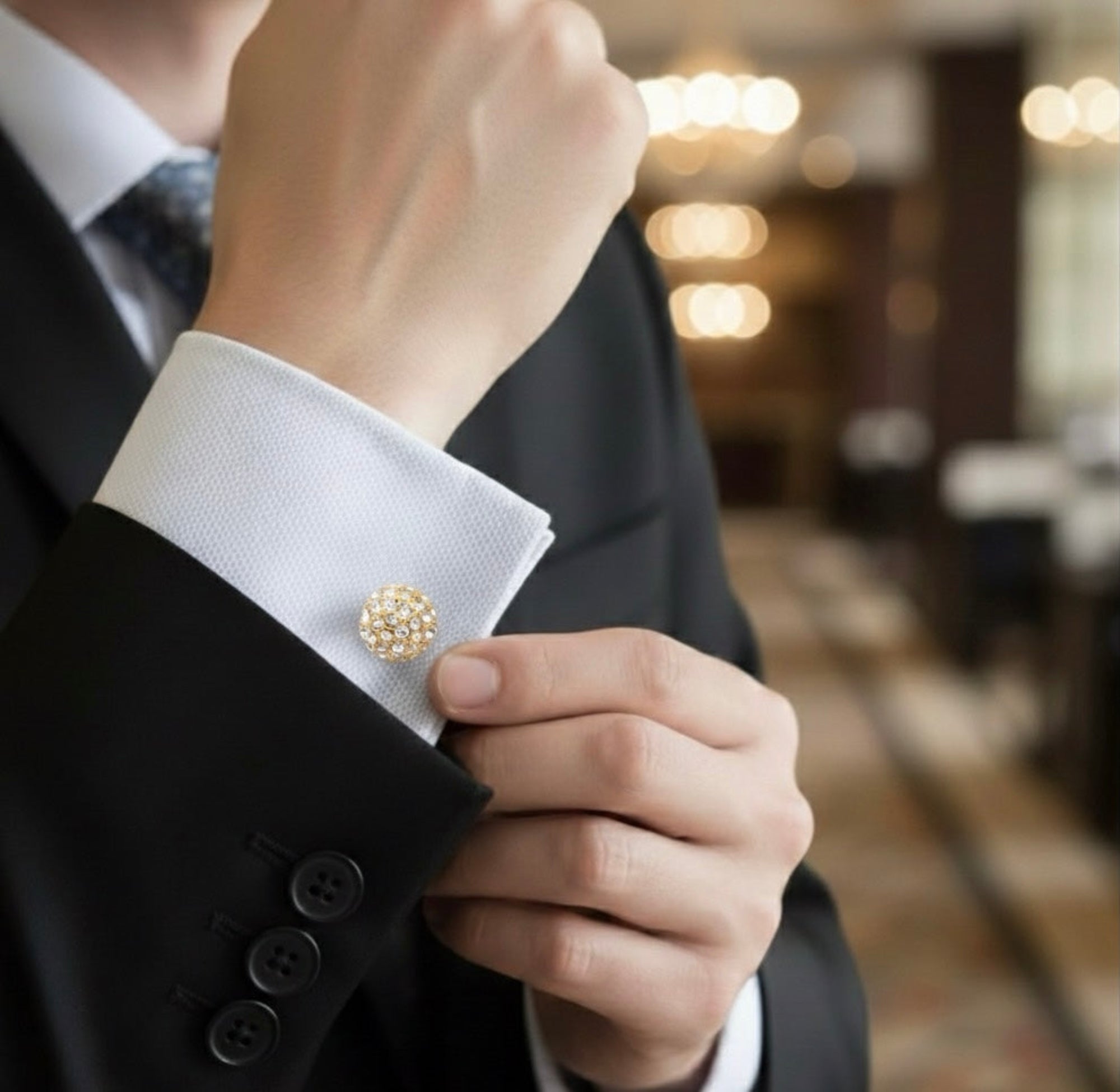 Crystal Sphere Cufflinks – The Modern Gentleman’s Quiet Golden Power