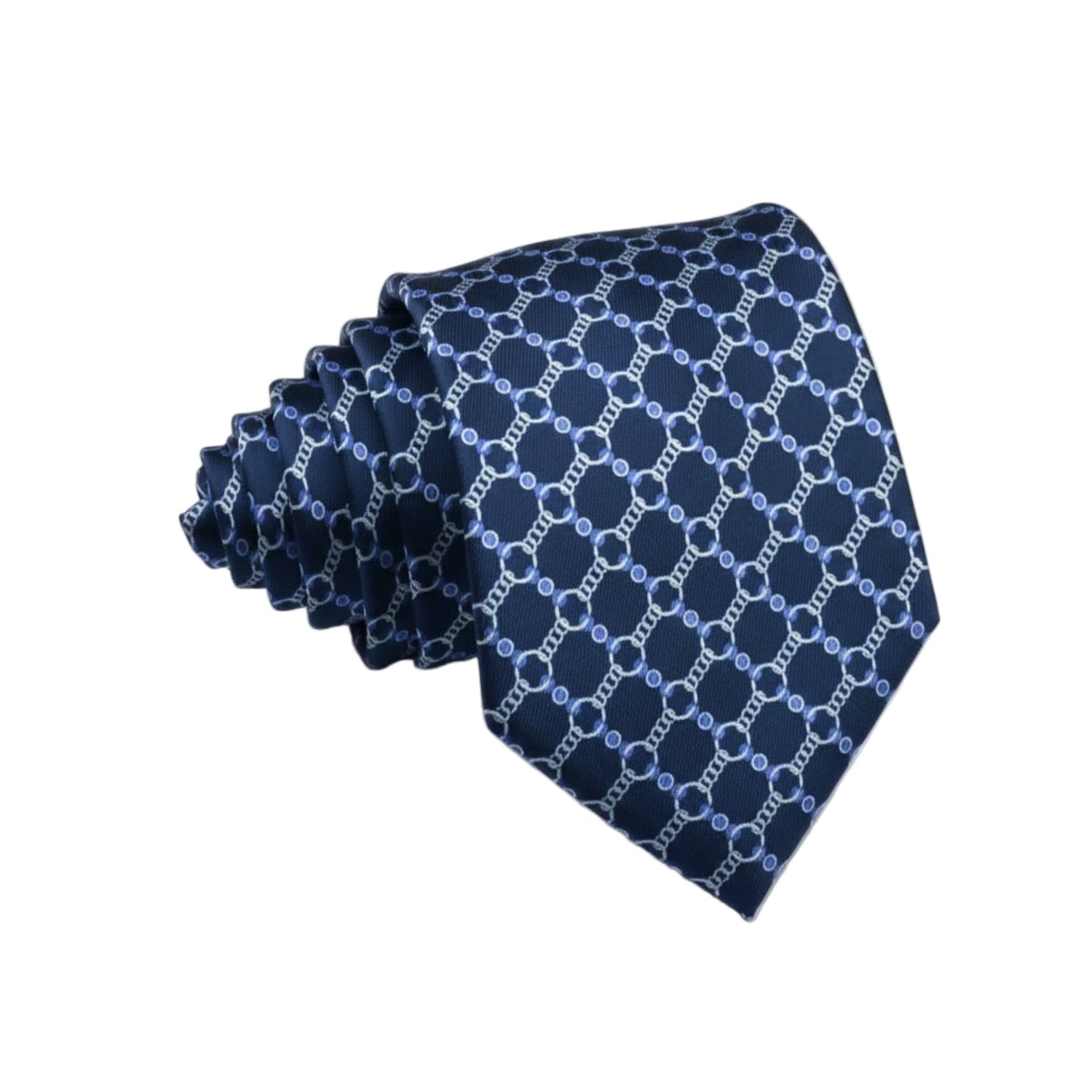 The Blue Grid Silk Necktie