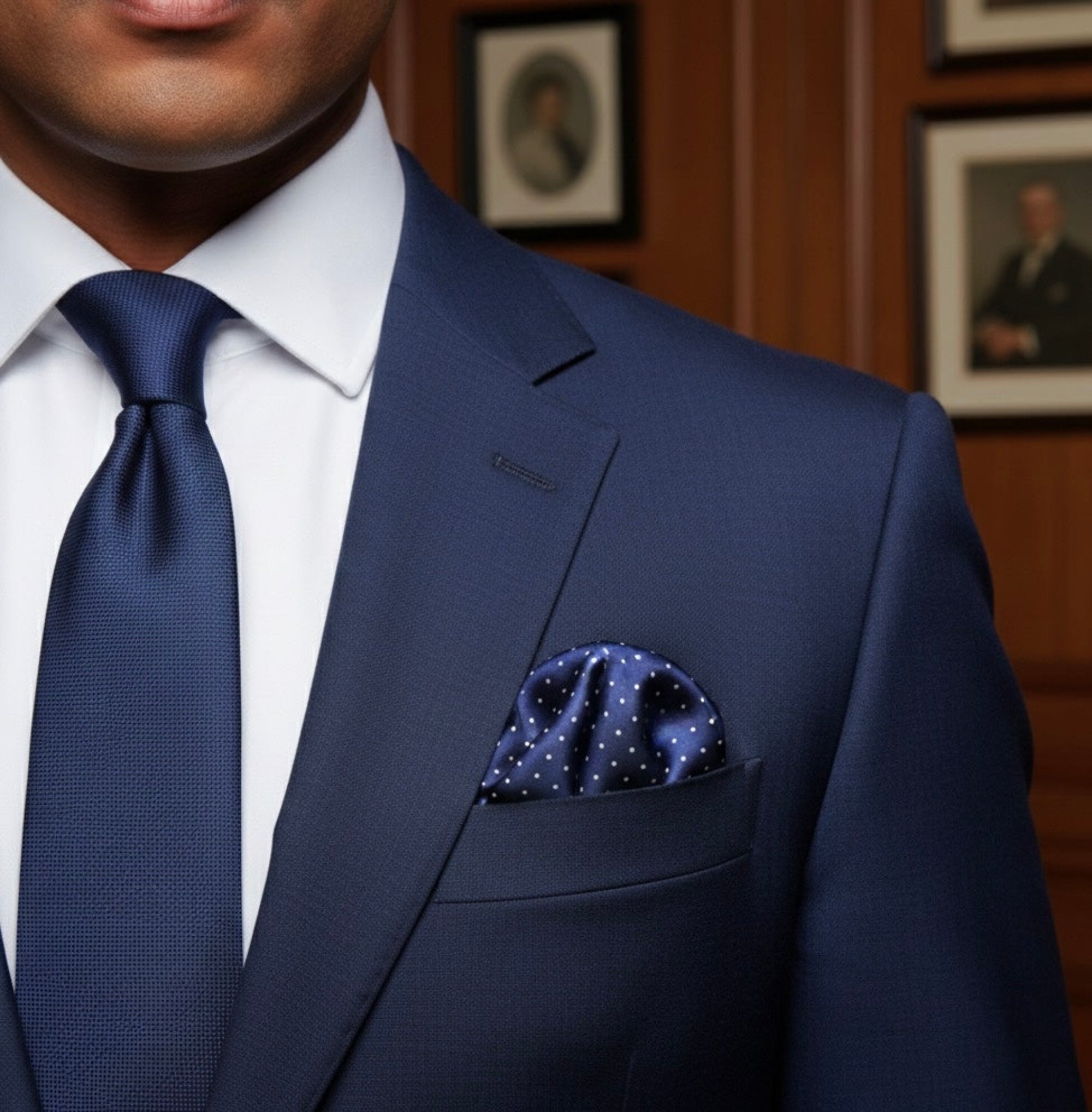 The Midnight Polka Silk — A Timeless Gentleman's Touch