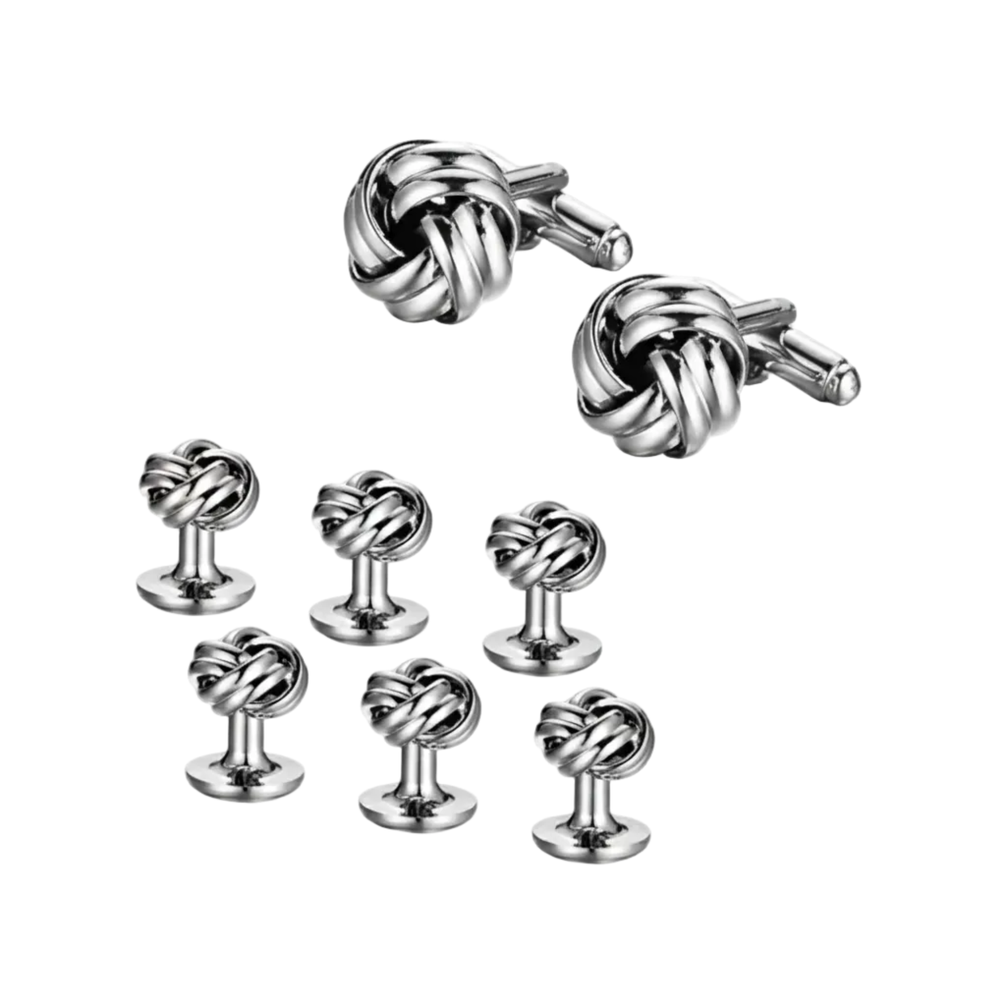 The Knot Cufflinks Collection — Silver ( Gift Box Included )