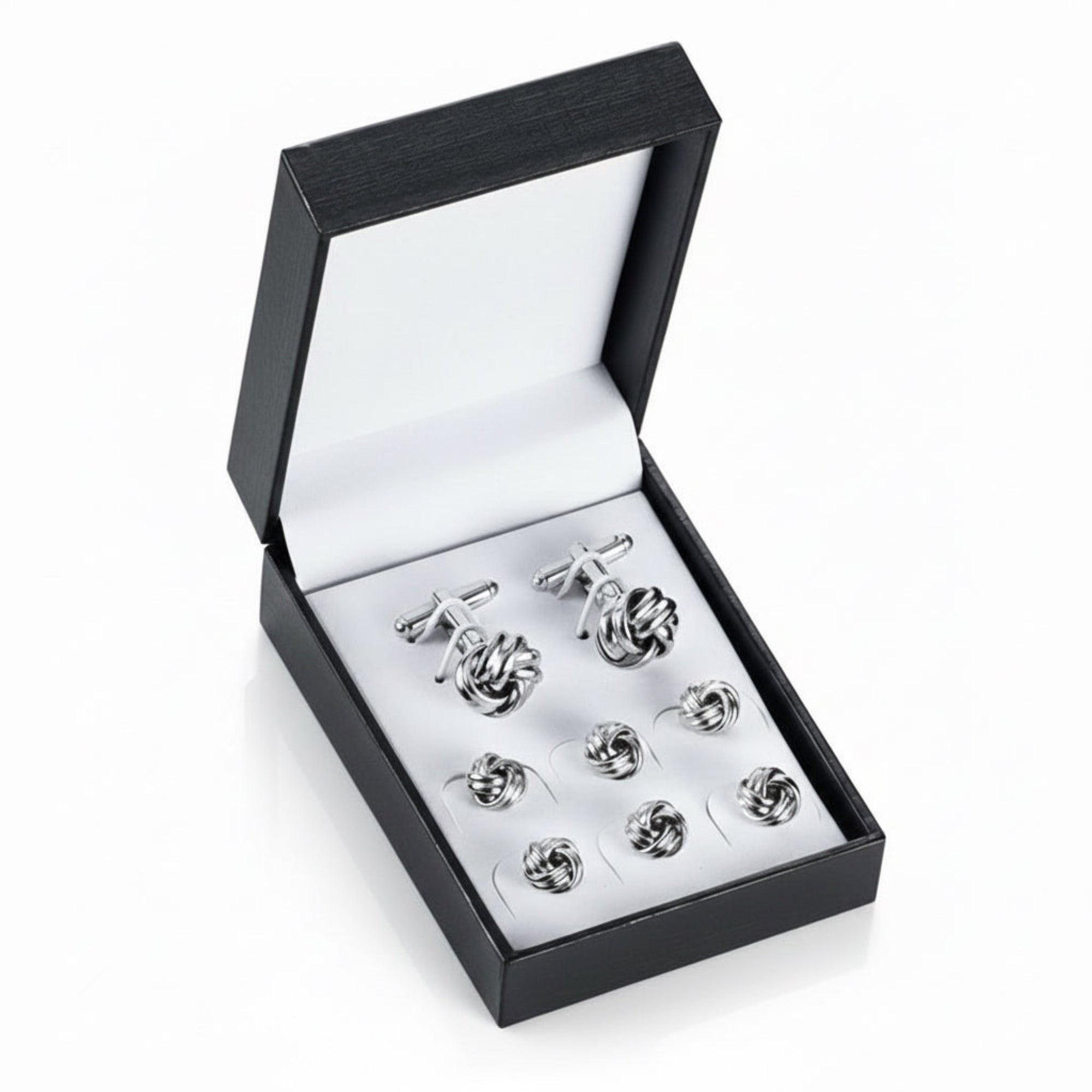The Knot Cufflinks Collection — Silver ( Gift Box Included )