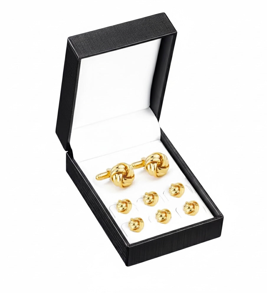 The Knot Cufflinks Collection — Gold ( Gift Box Included )