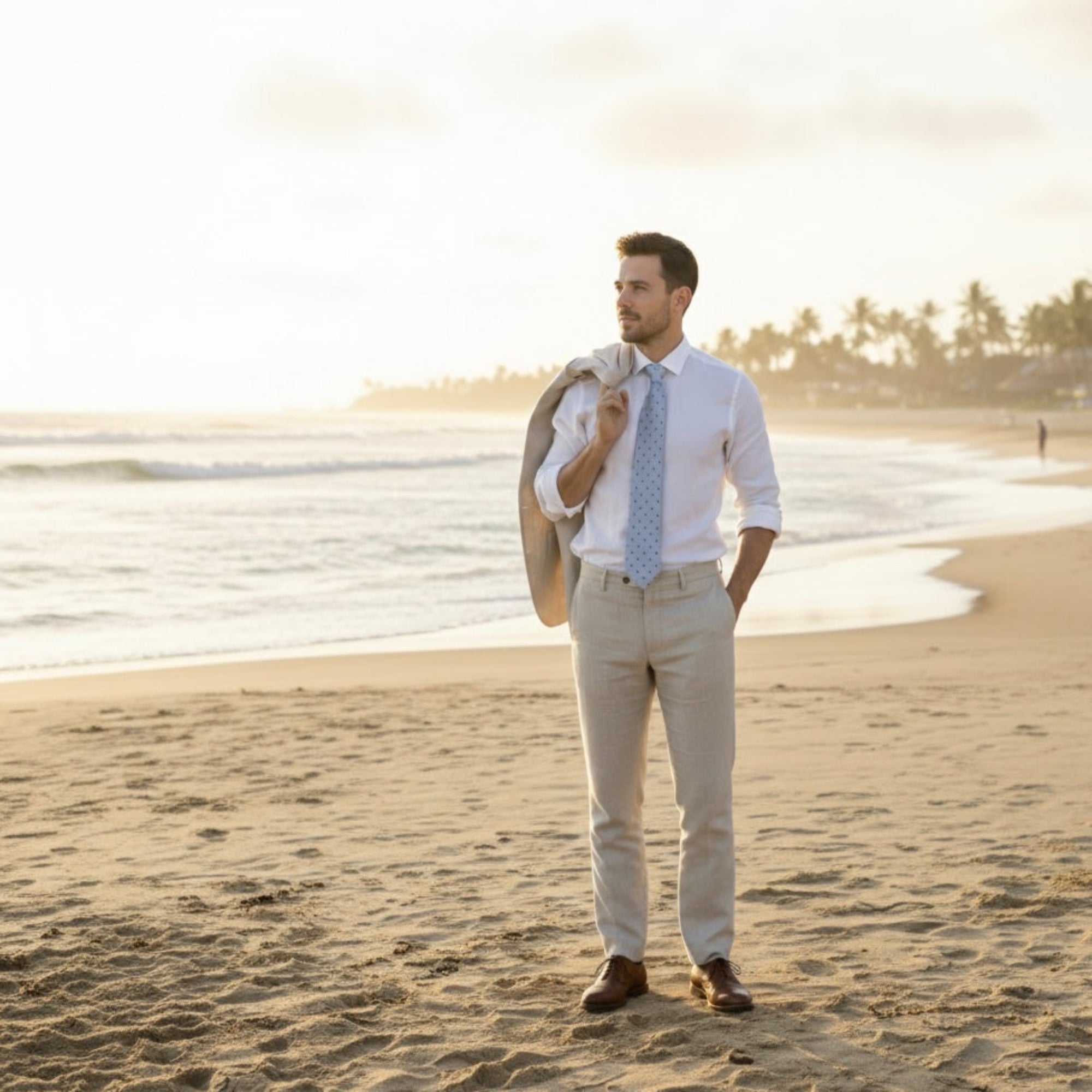 Sky Dot Silk Tie