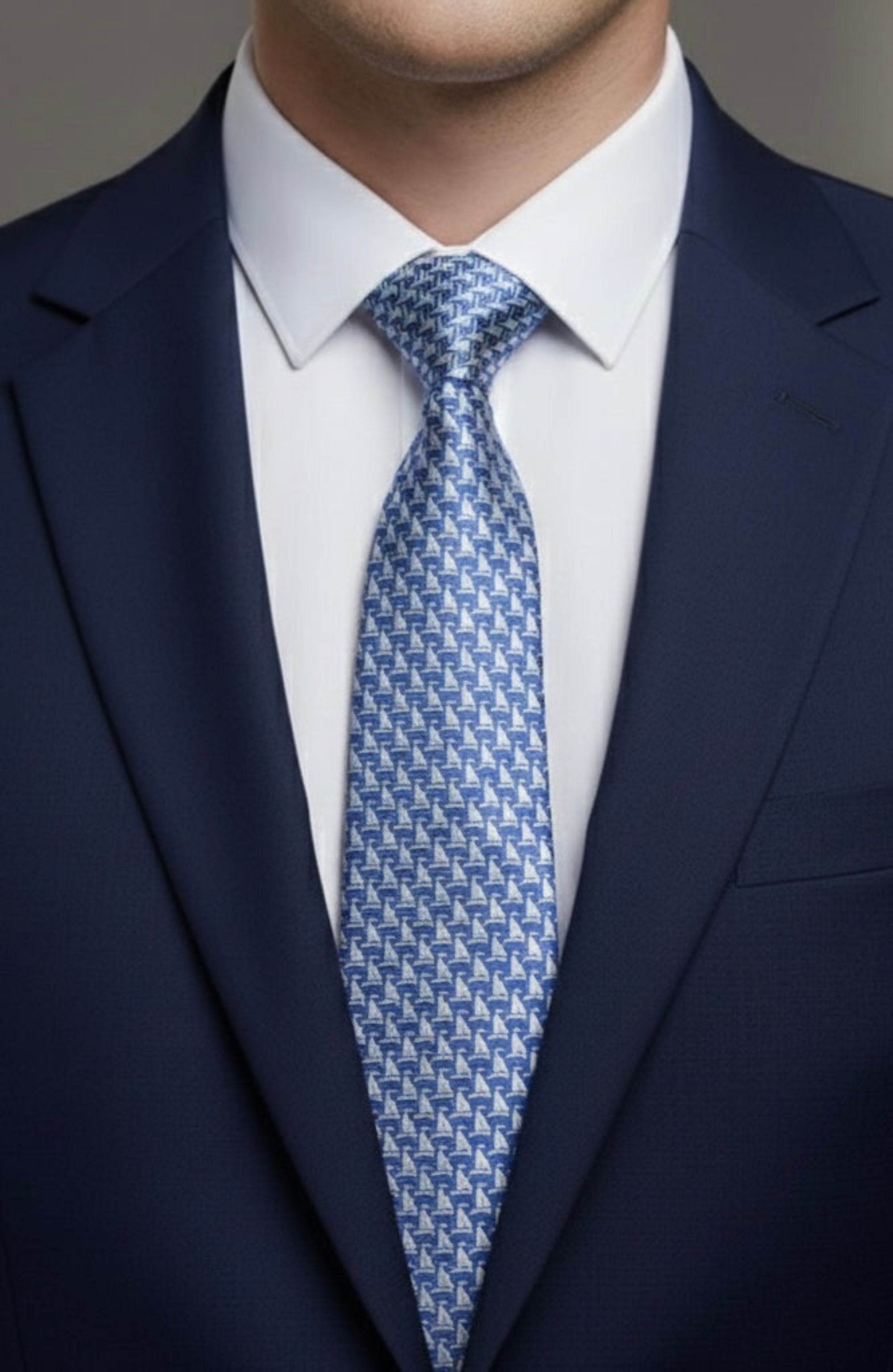 The Sailing Edit – Harbor Blue Silk Tie