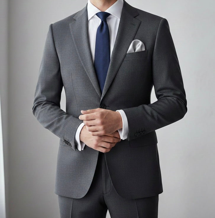 Silk Pocket Square – Gray Silver