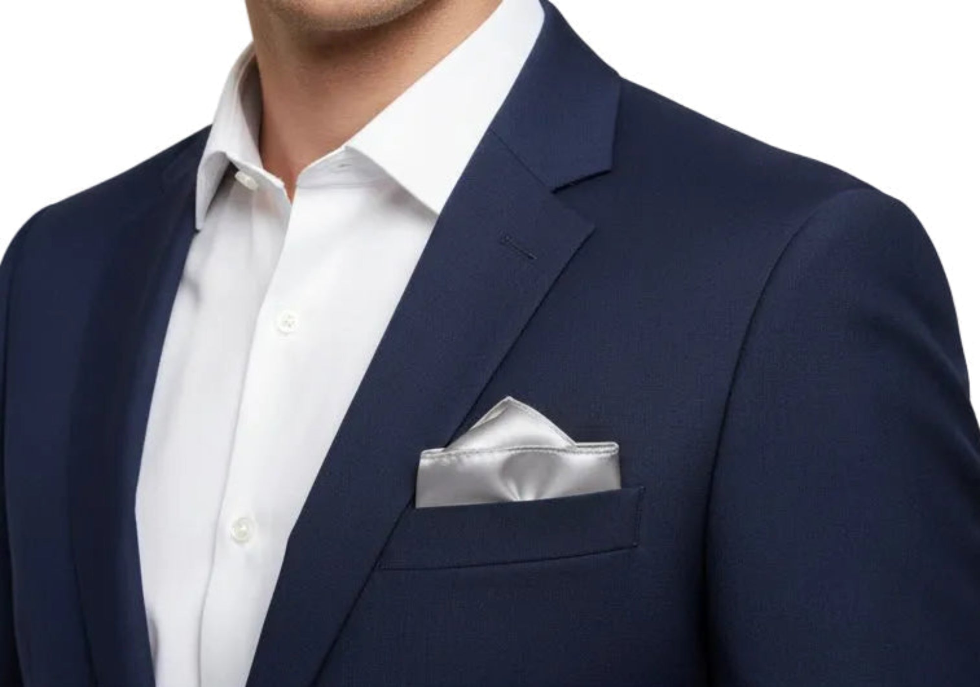 Silk Pocket Square – Gray Silver