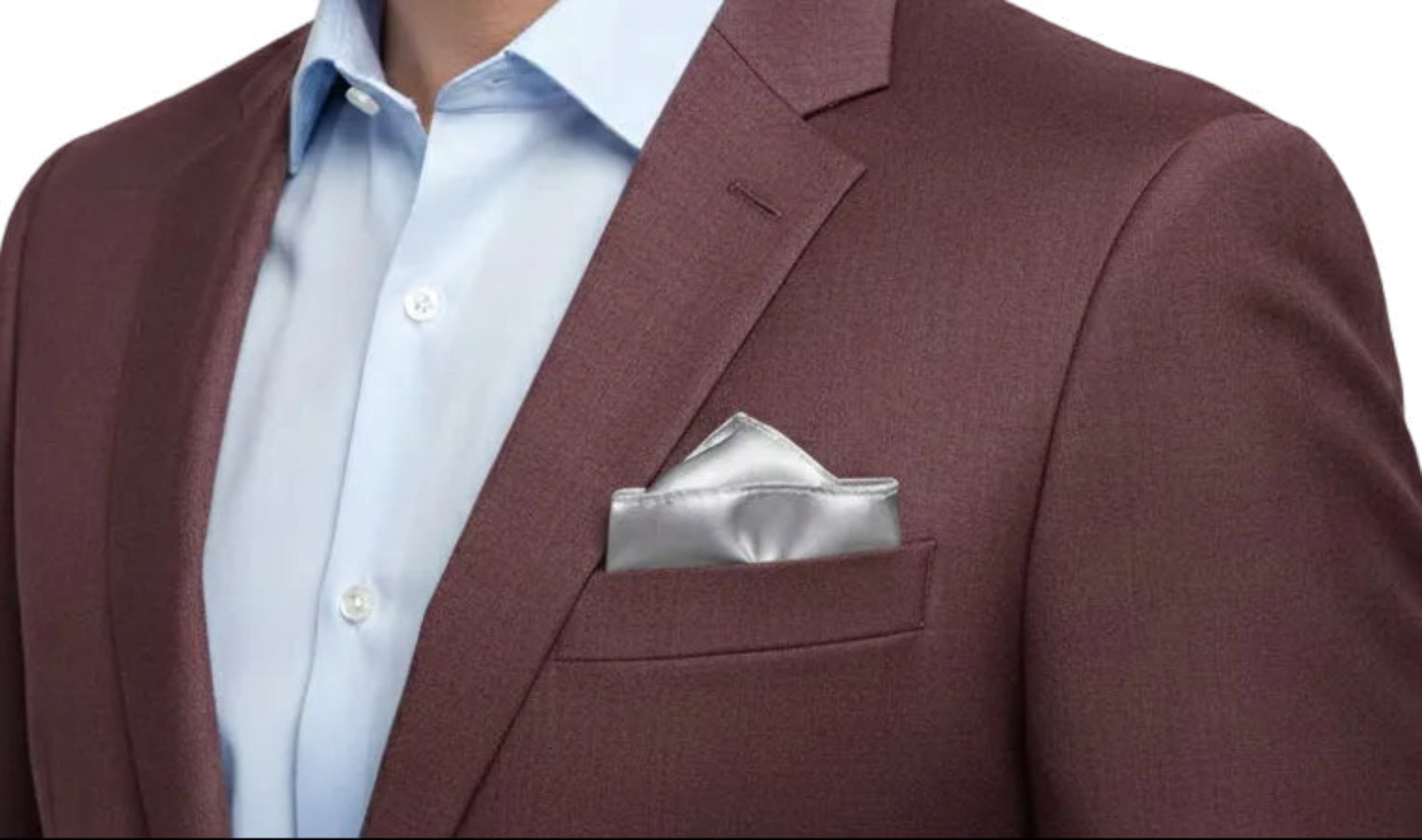 Silk Pocket Square – Gray Silver