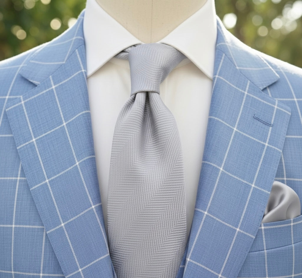 Silk Pocket Square – Gray Silver