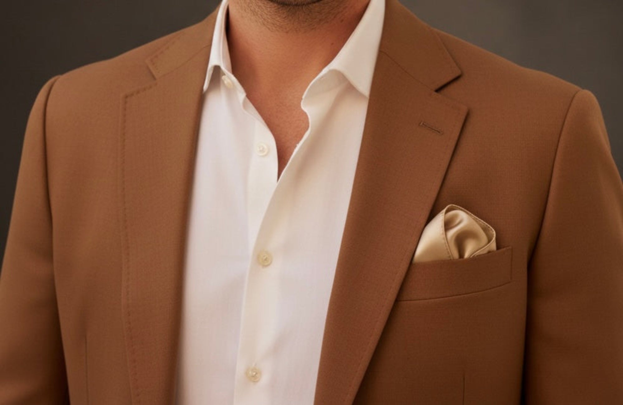 Champagne Silk Pocket Square