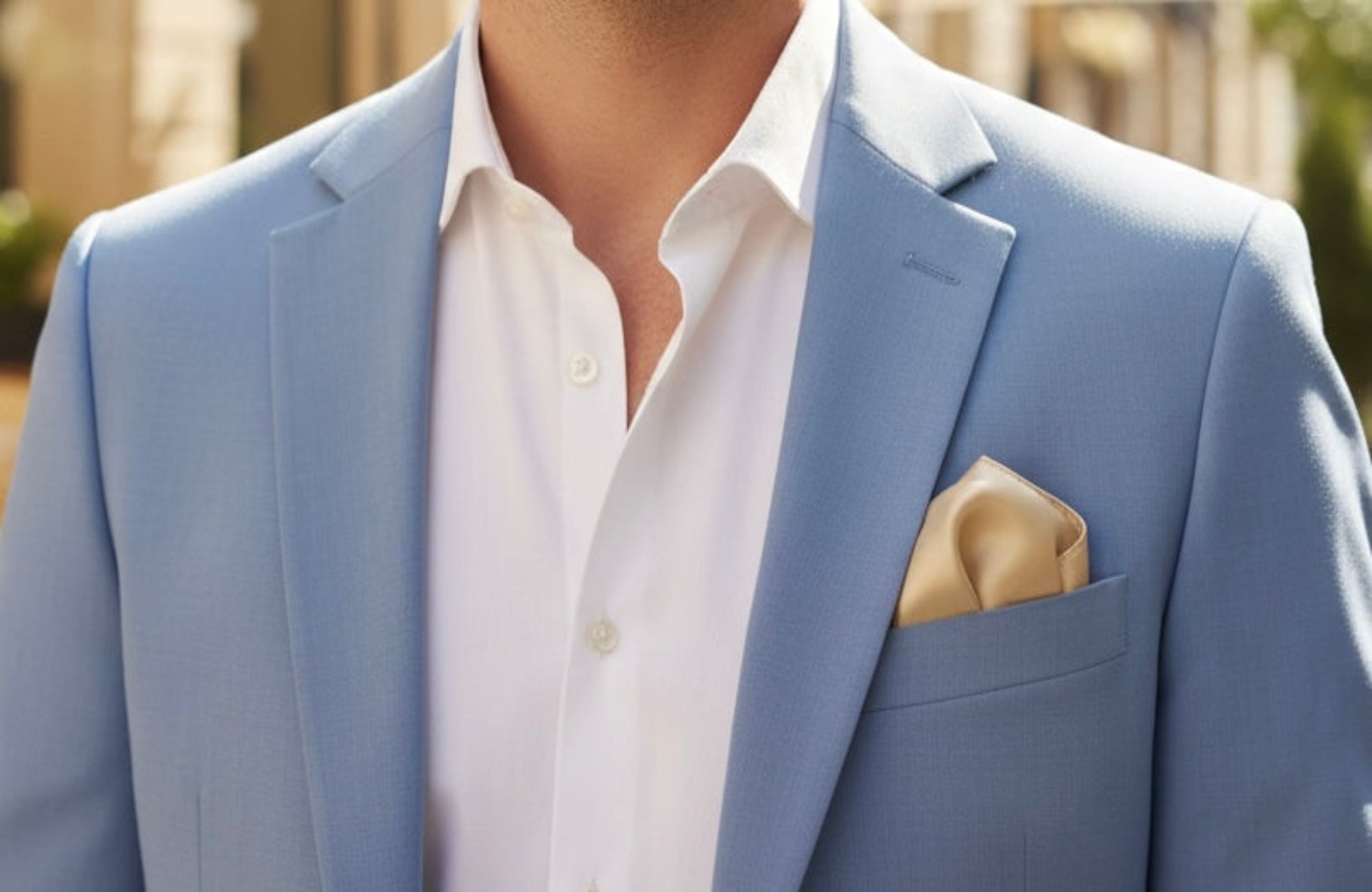 Champagne Silk Pocket Square