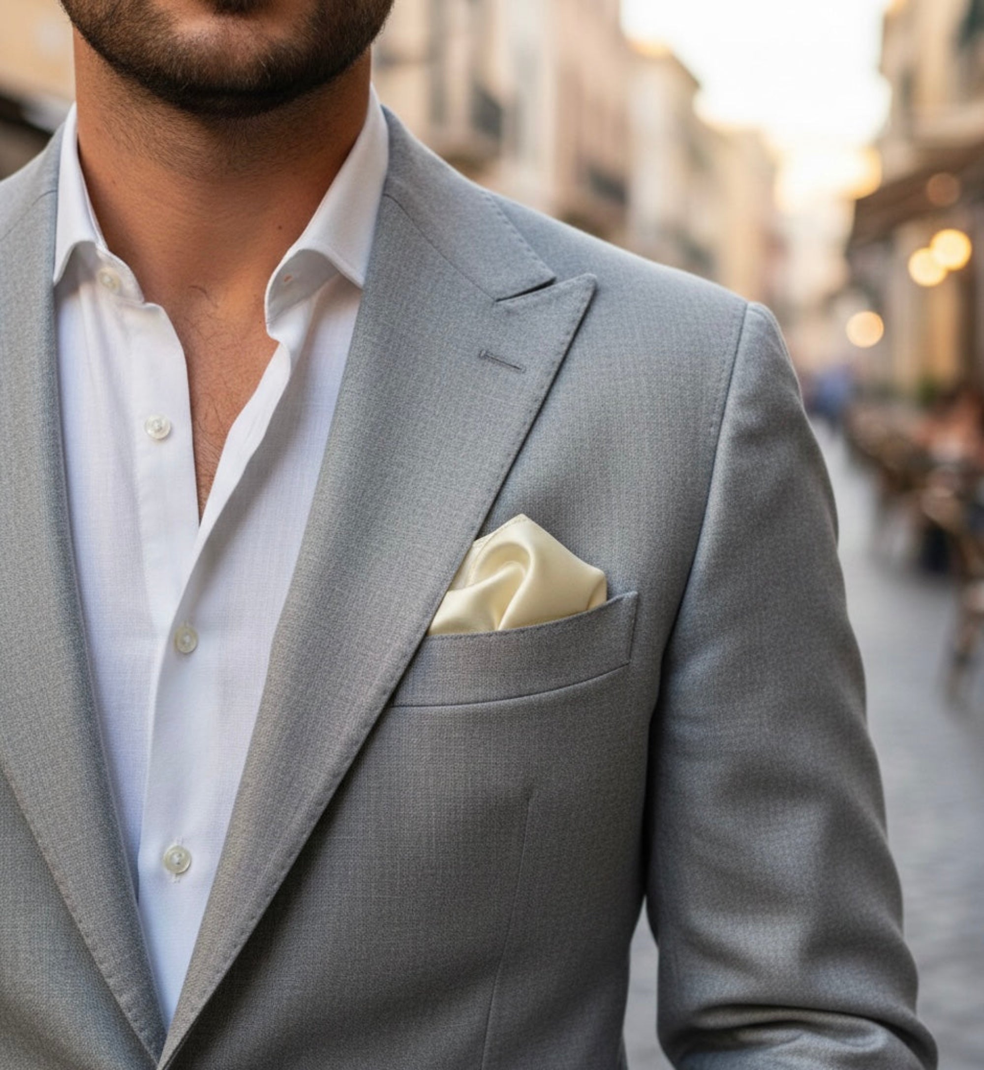 The Light Cream Silk Fold