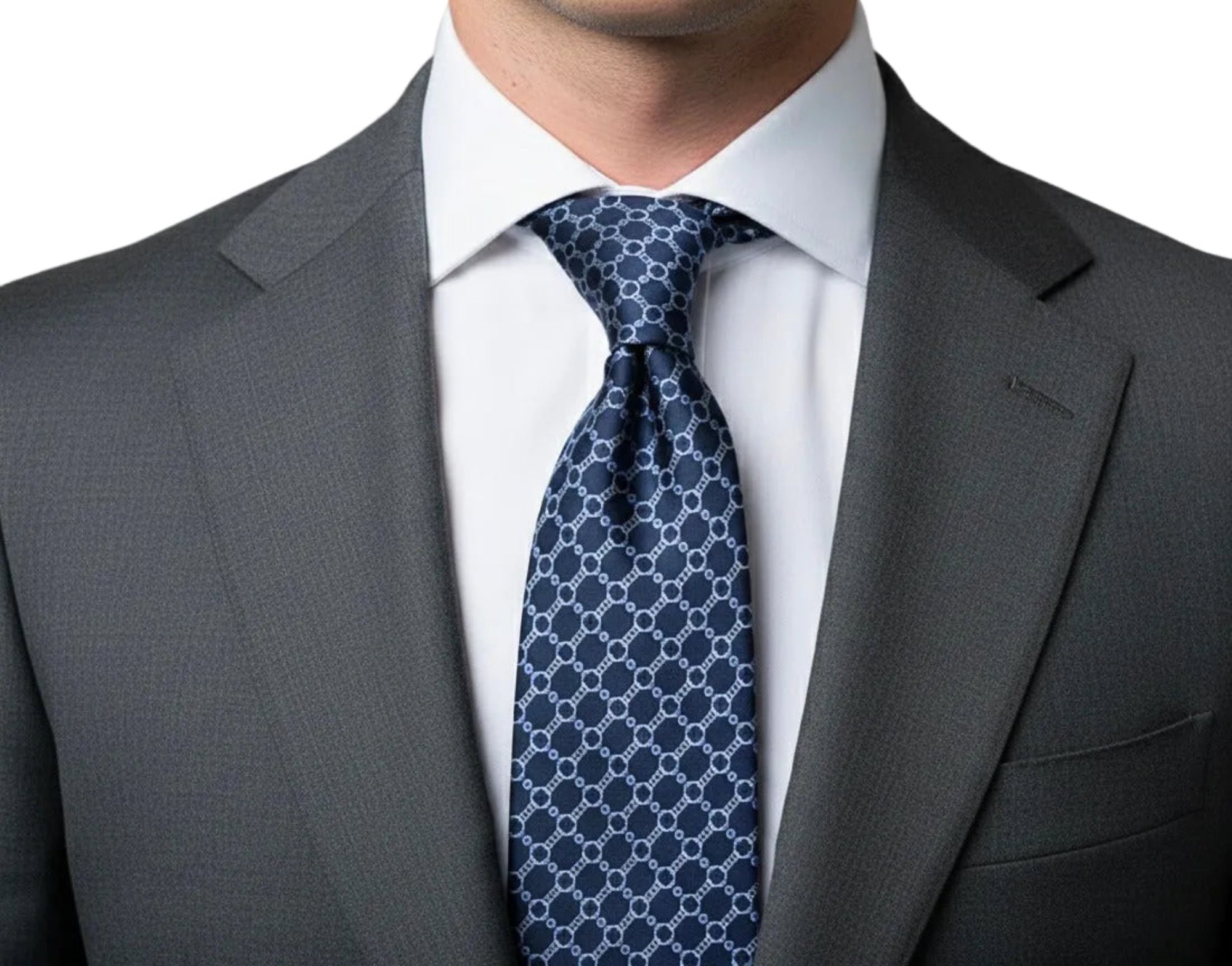 The Blue Grid Silk Necktie