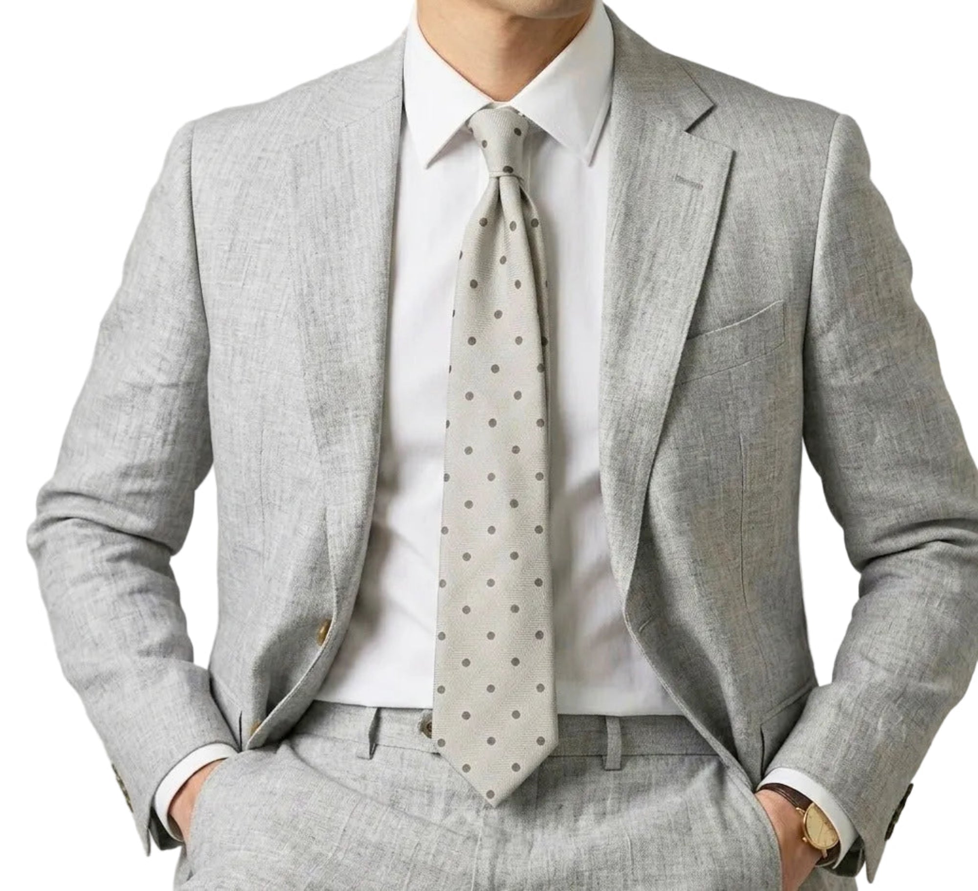 The Manhattan Silver Dot Tie