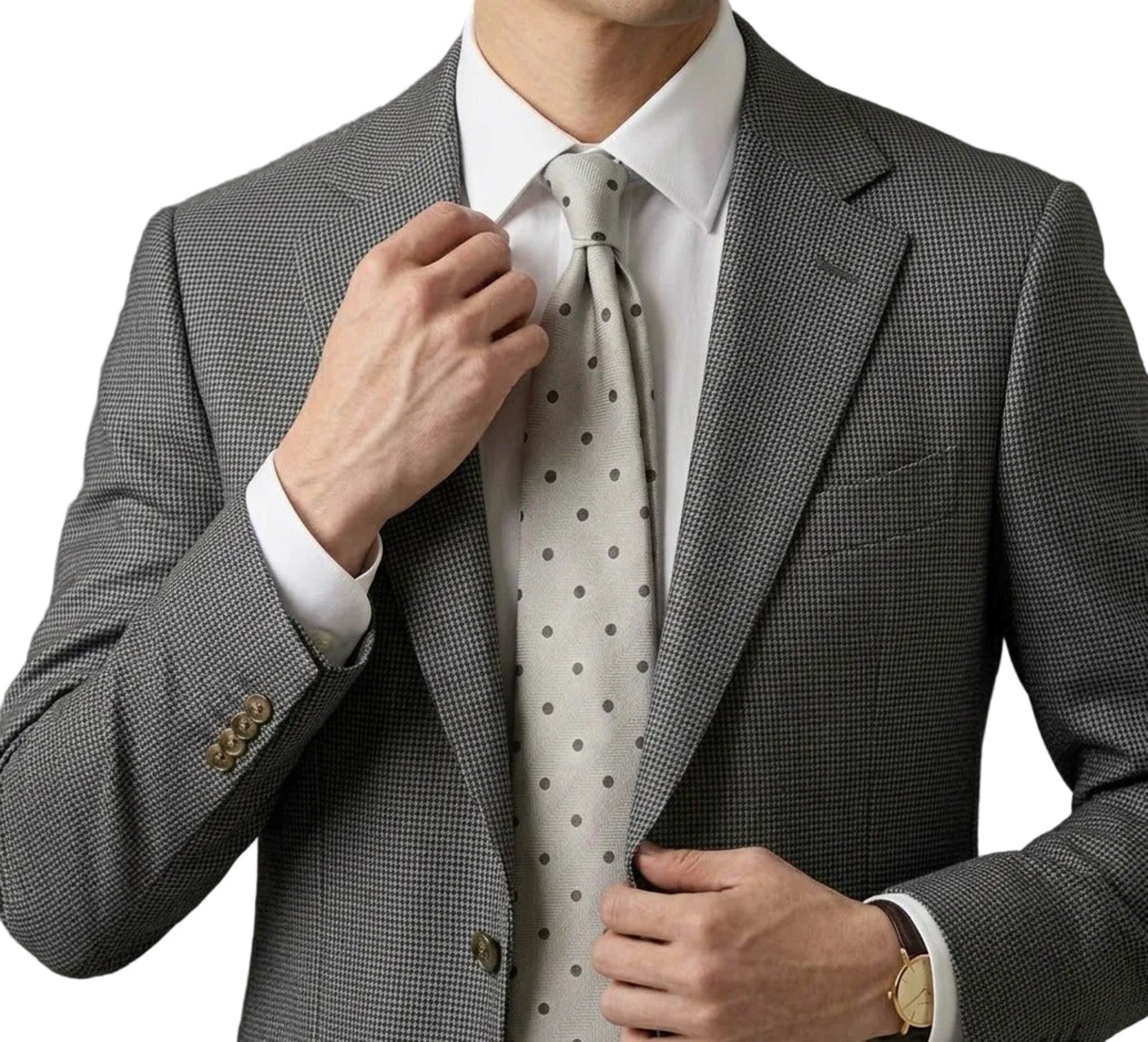 The Manhattan Silver Dot Tie