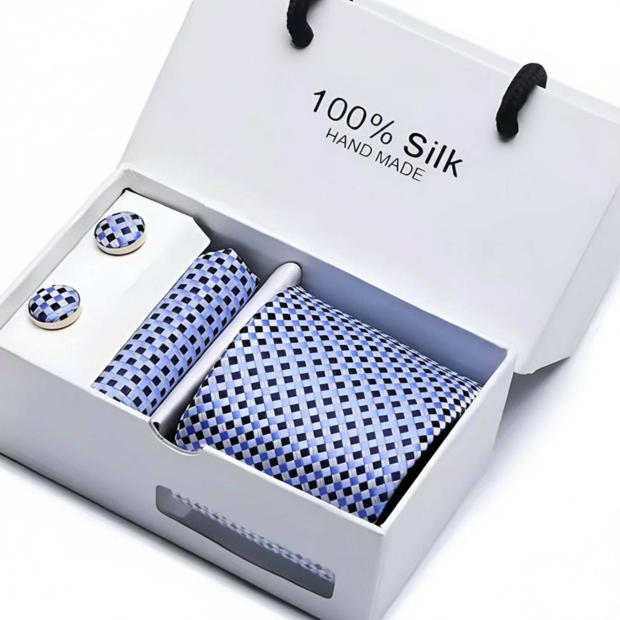Azure Grid Precision Silk Gift Set