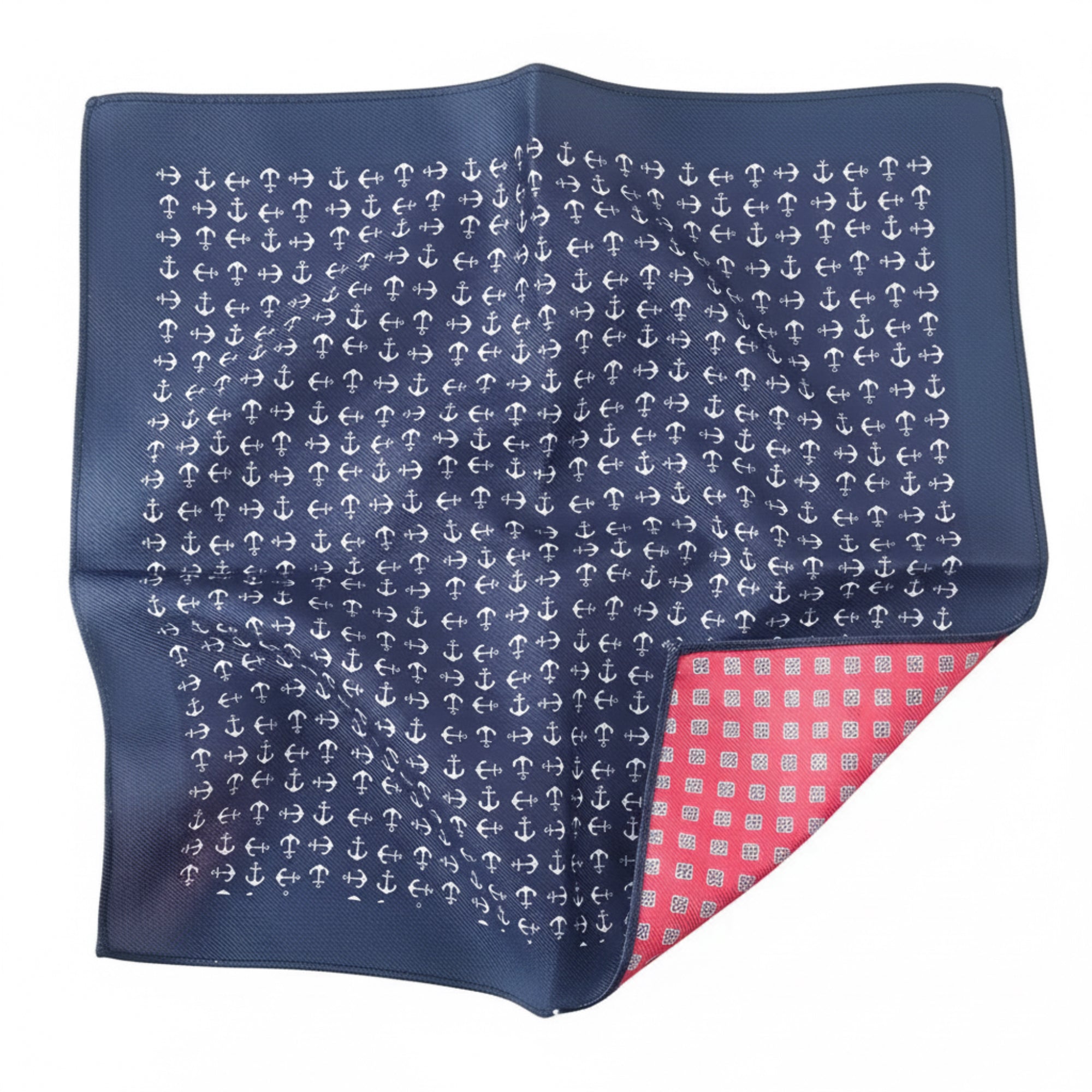 Midnight Anchor Reversible Pocket Square