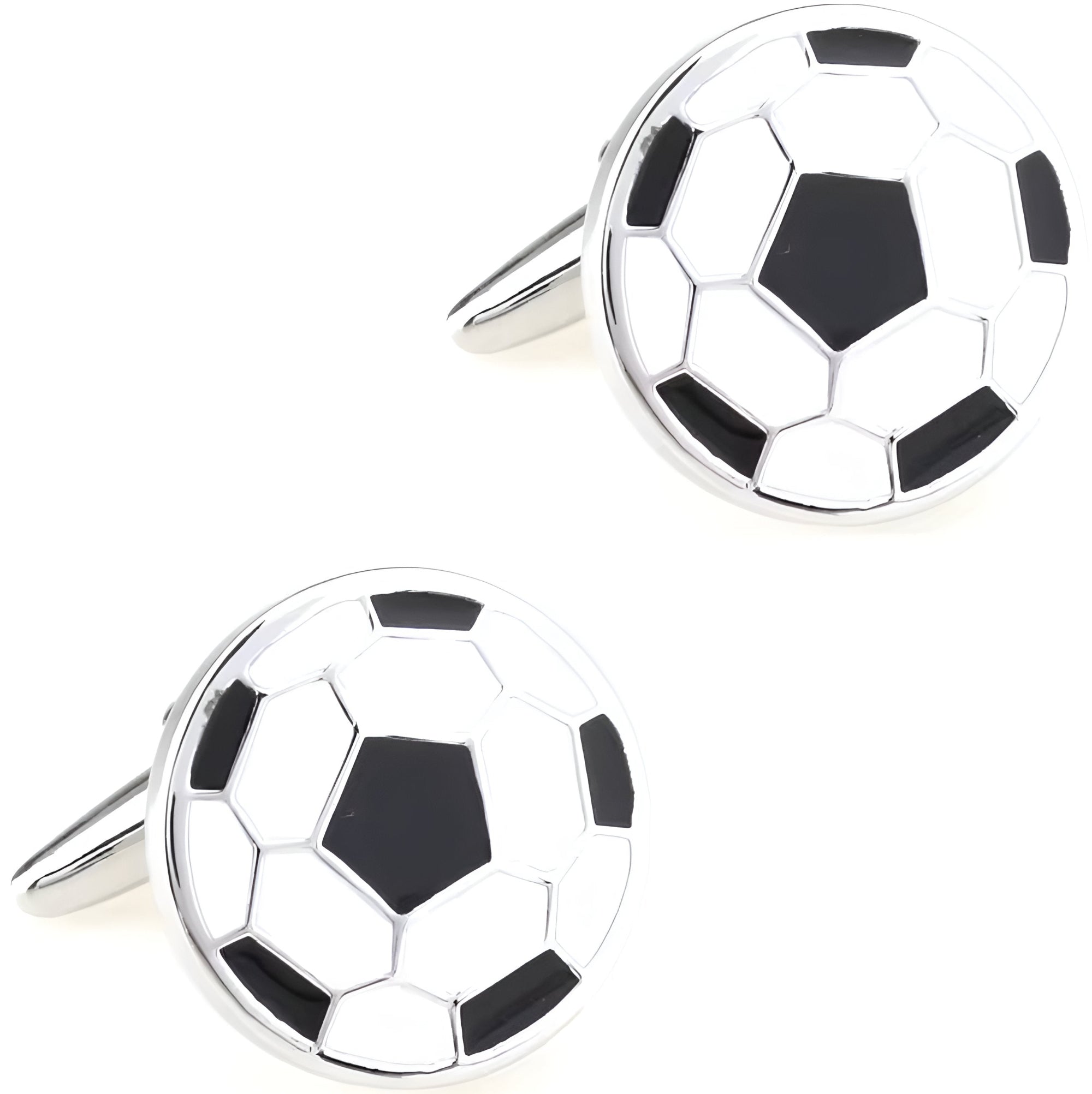 Goal Master – Silver Soccer Ball Cufflinks