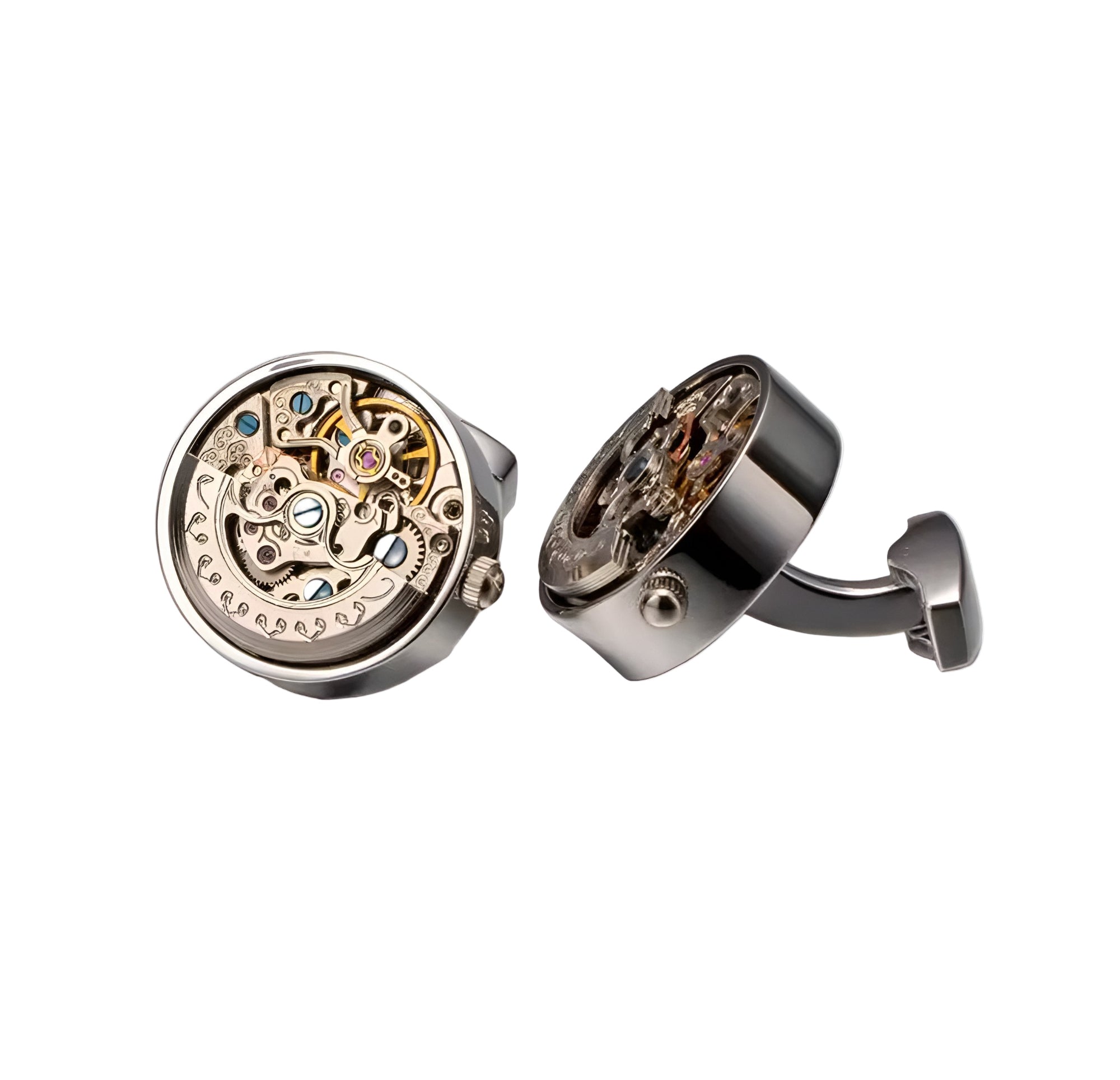 Signature Mechanical Movement Cufflinks - Silver
