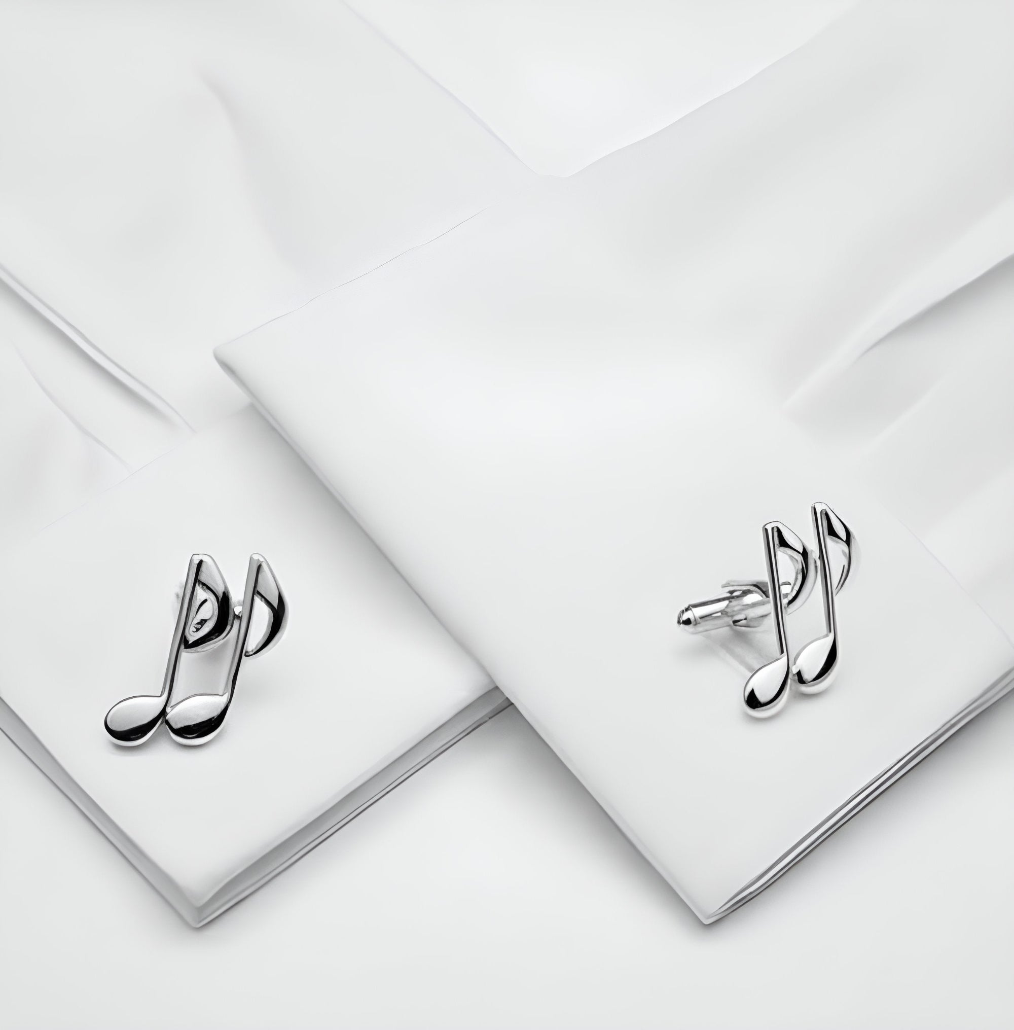 Silver Musical Note Cufflinks