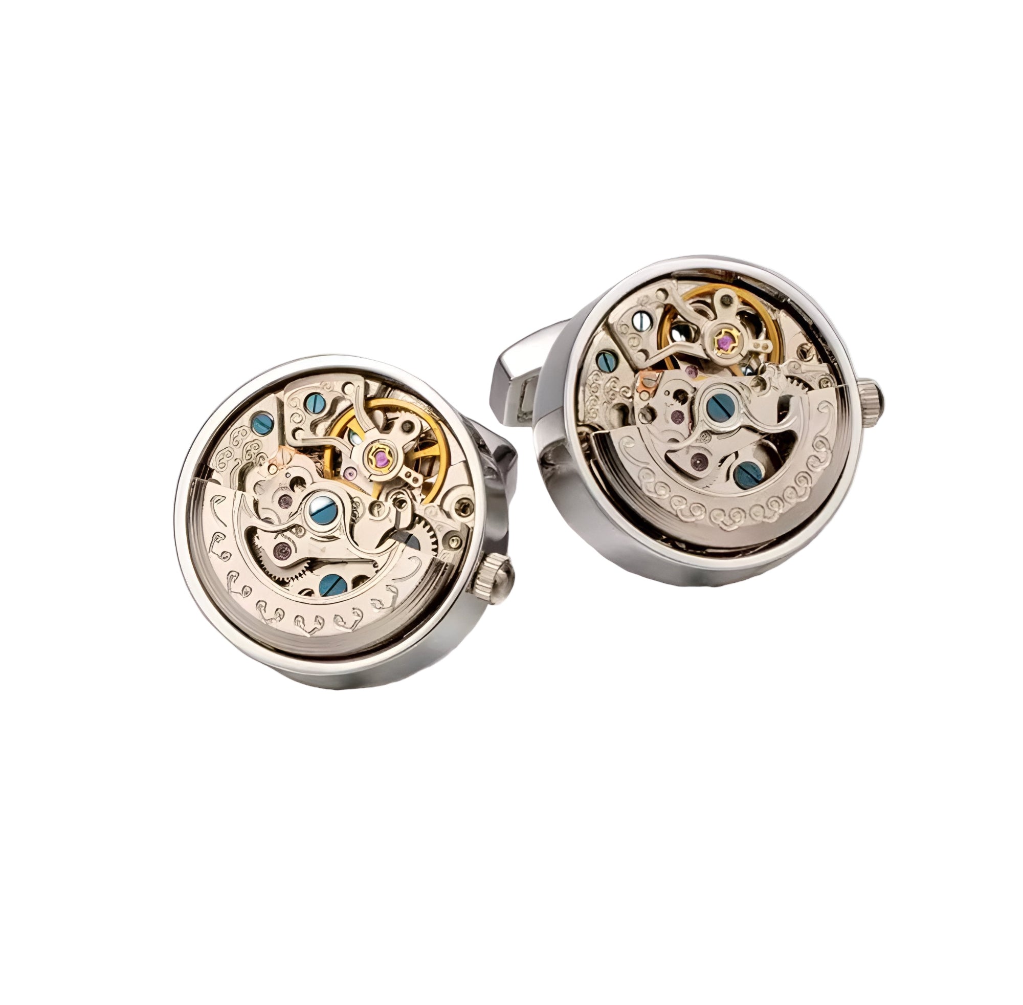 Signature Mechanical Movement Cufflinks - Silver