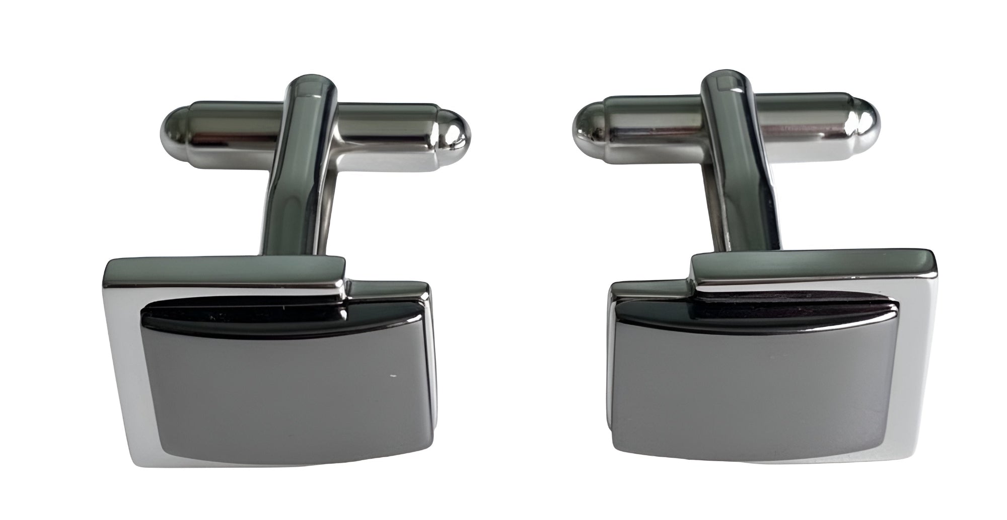 Black & Silver Stone Cufflinks — Where Precision Meets Poise
