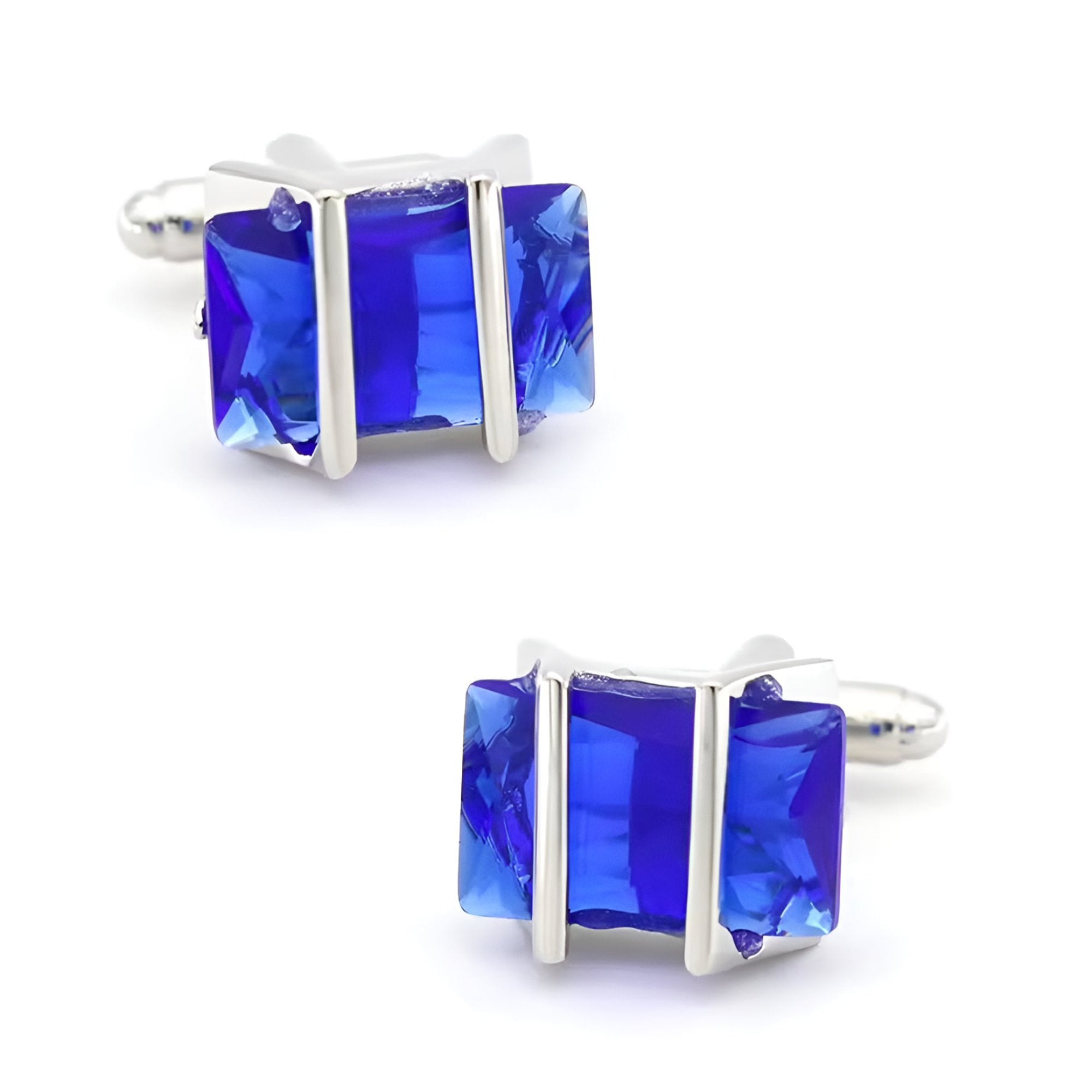 Blue Sapphire Glass Cufflinks