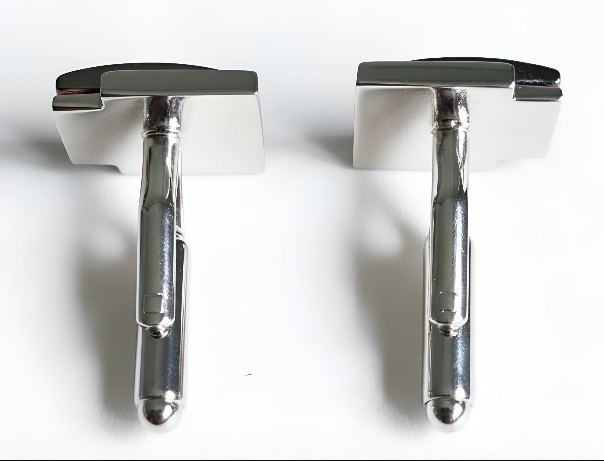 Black & Silver Stone Cufflinks — Where Precision Meets Poise