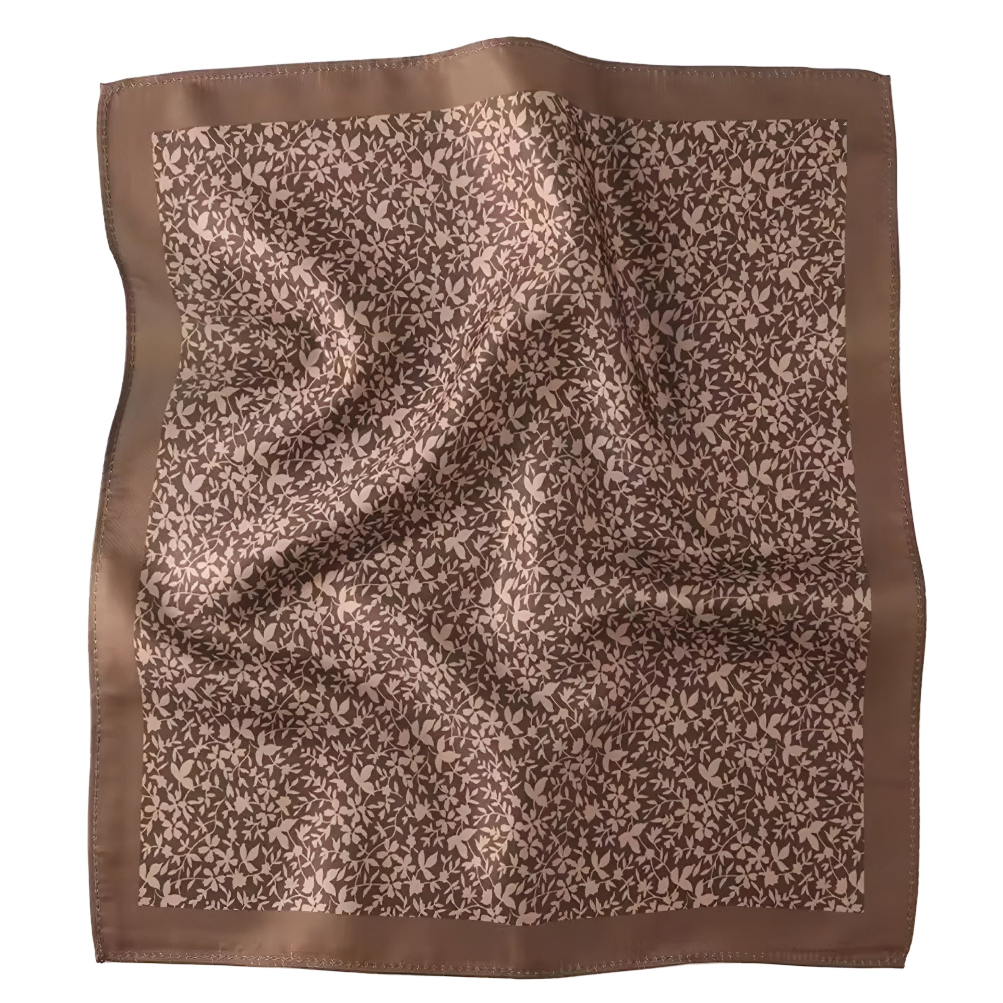 Whispering Cocoa Leaves Pocket Square