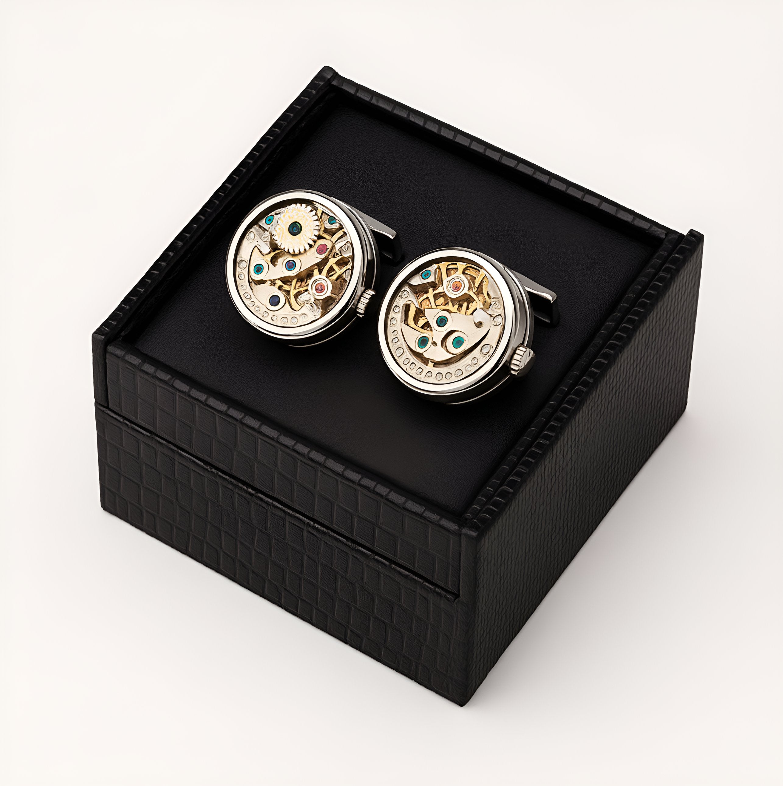 Signature Mechanical Movement Cufflinks - Silver