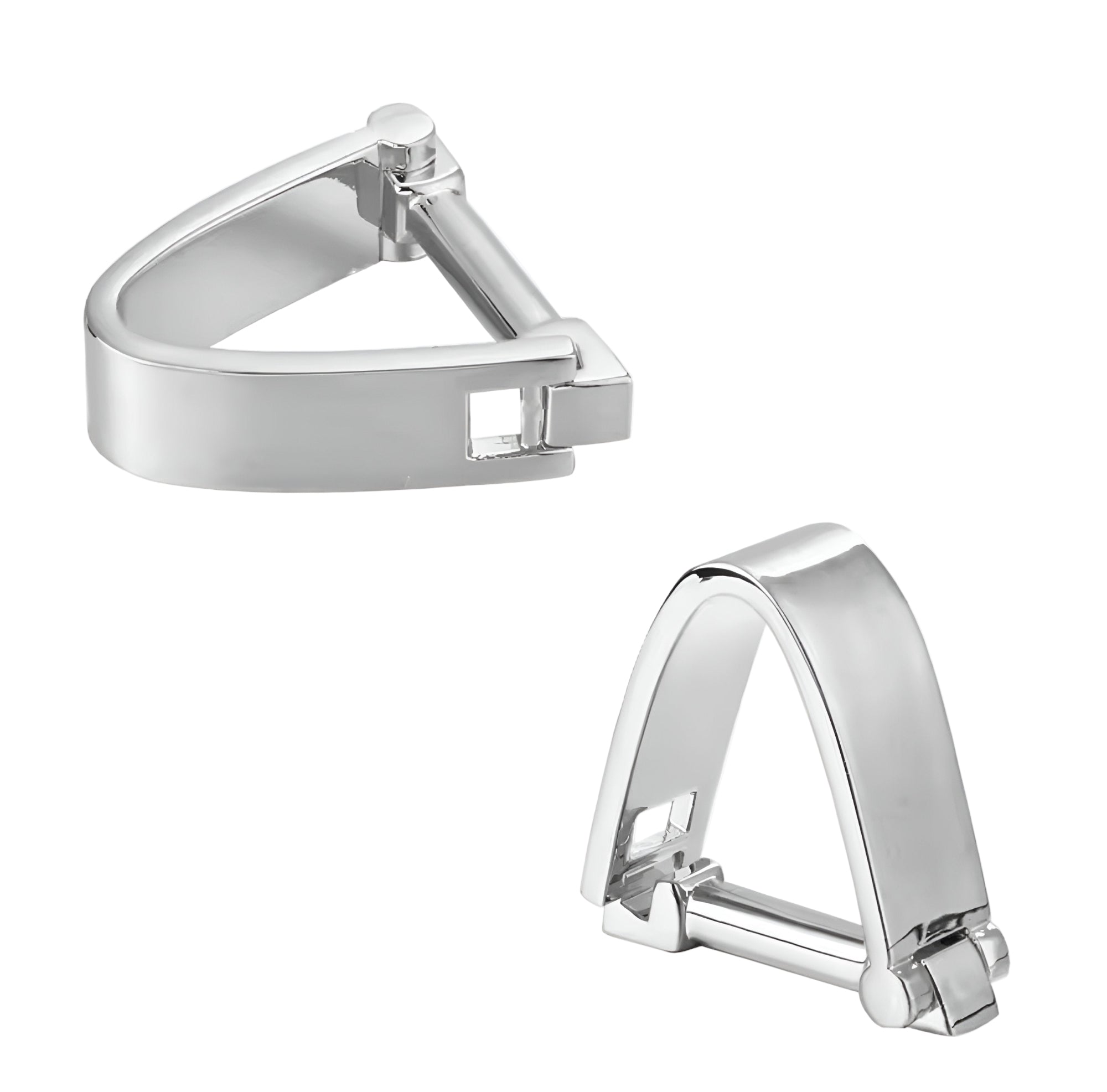 Arch-Frame Silver Cufflinks