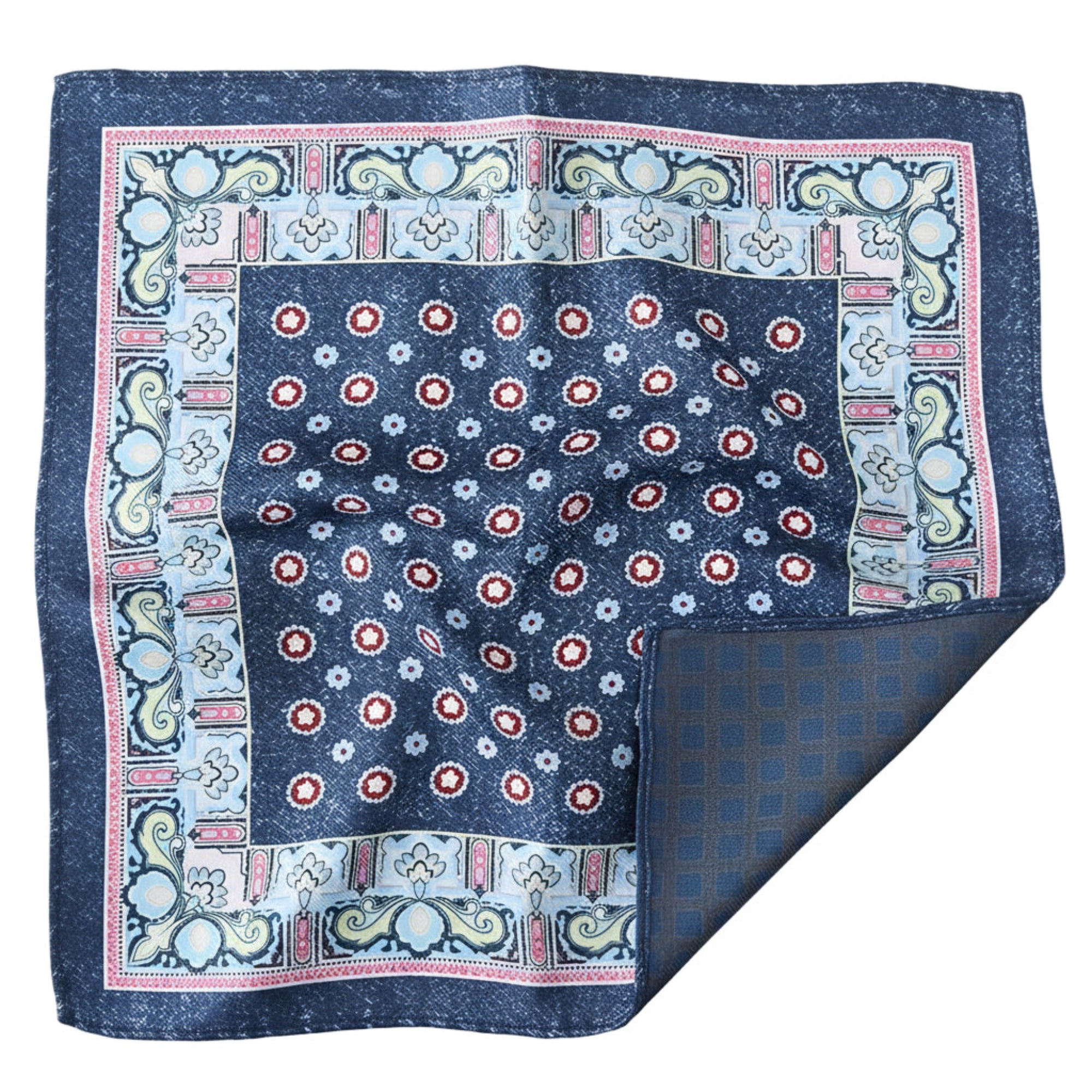 Regal Mosaic Reversible Pocket Square
