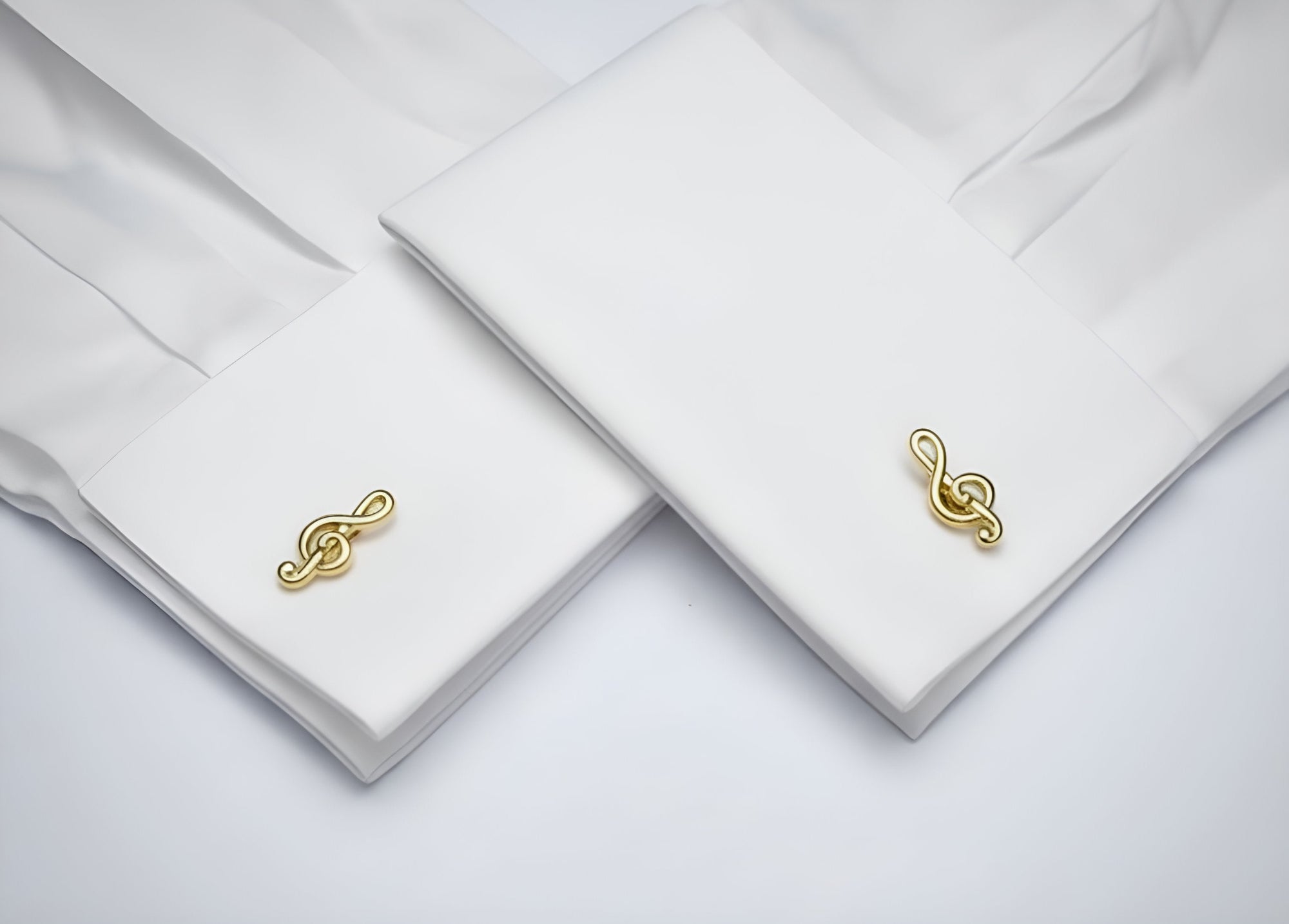 Gold Treble Clef Cufflinks
