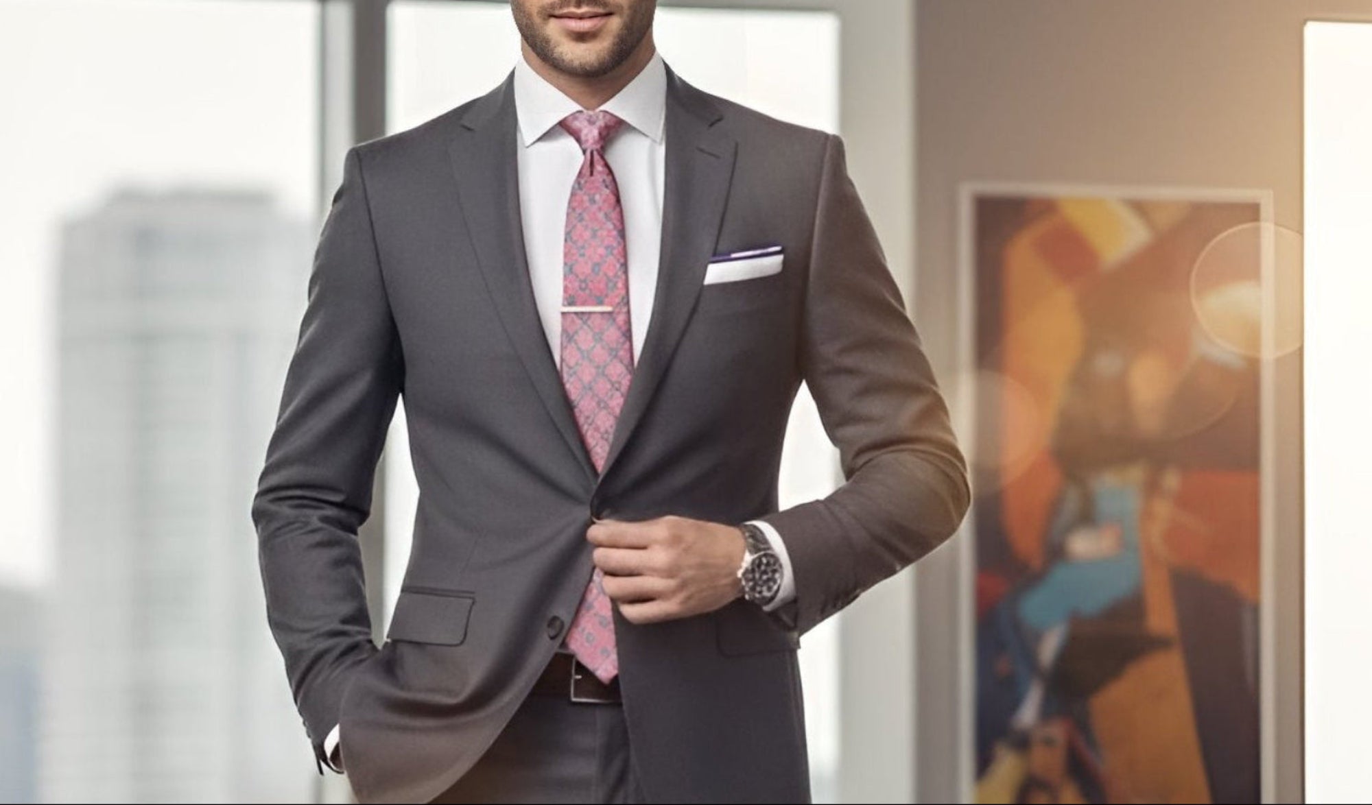 The Rose Grid Silk Tie