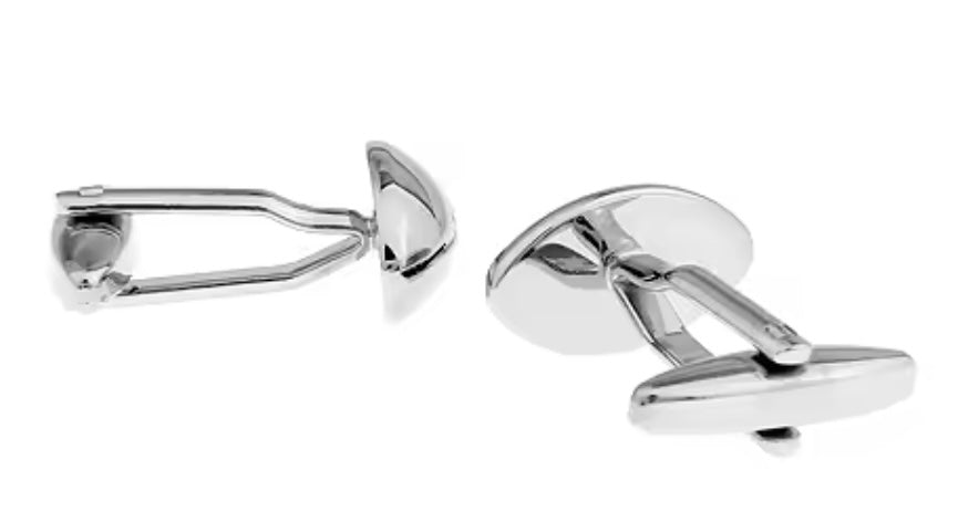 Silver Gridiron Cufflinks