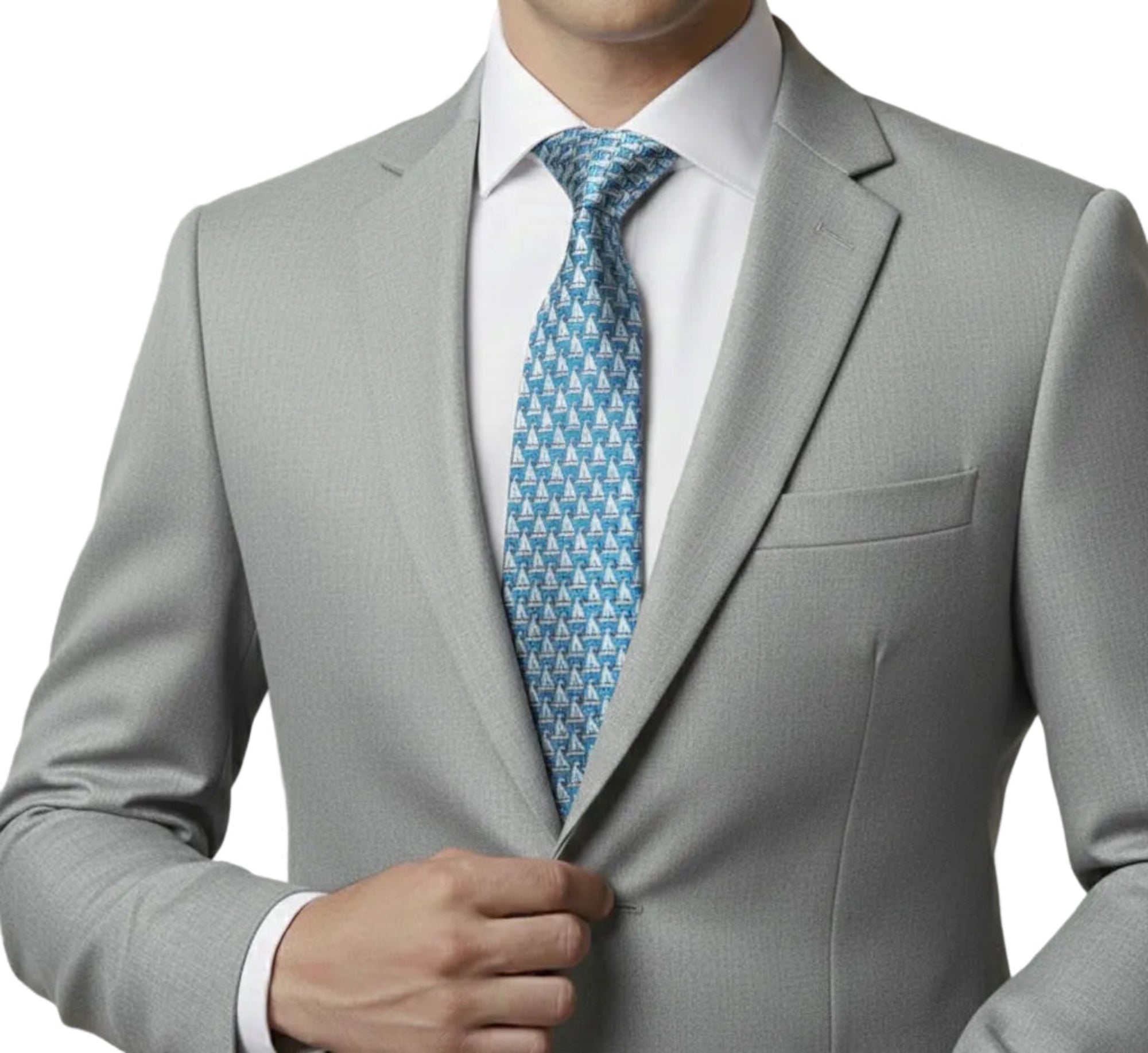 The Sailing Edit – Aqua Blue Silk Tie