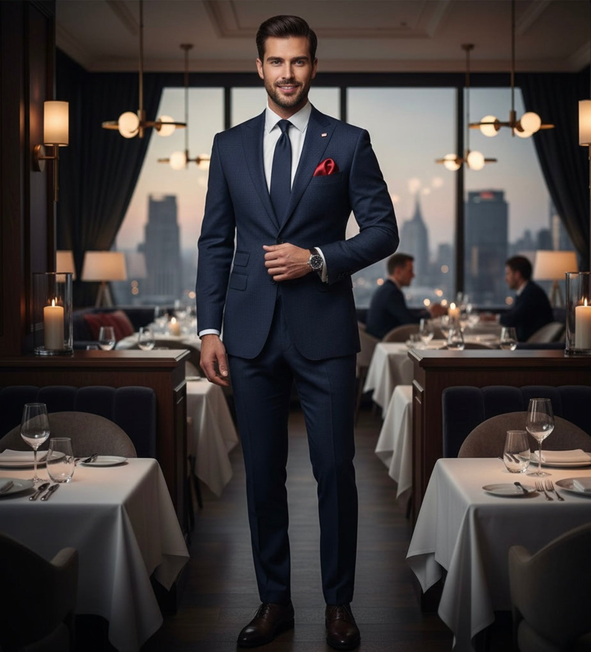 The Crimson Rose Silk Pocket Square