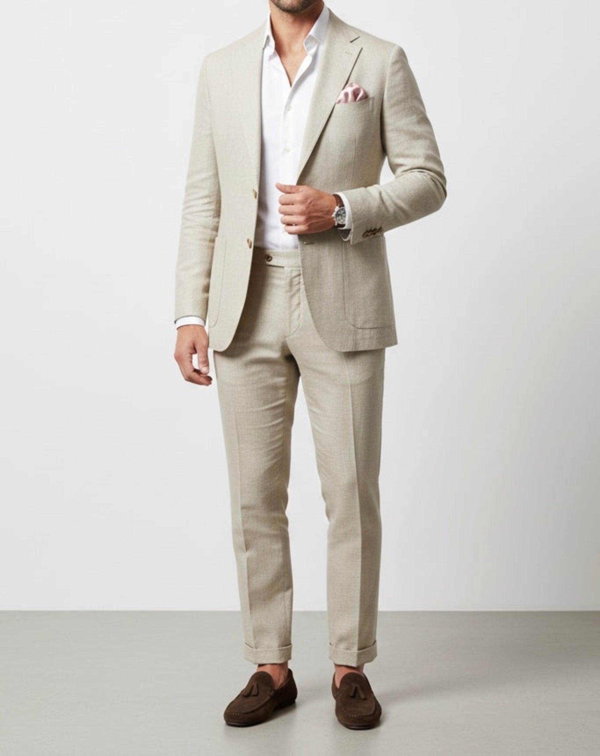 Soft Blush Silk Pocket Square